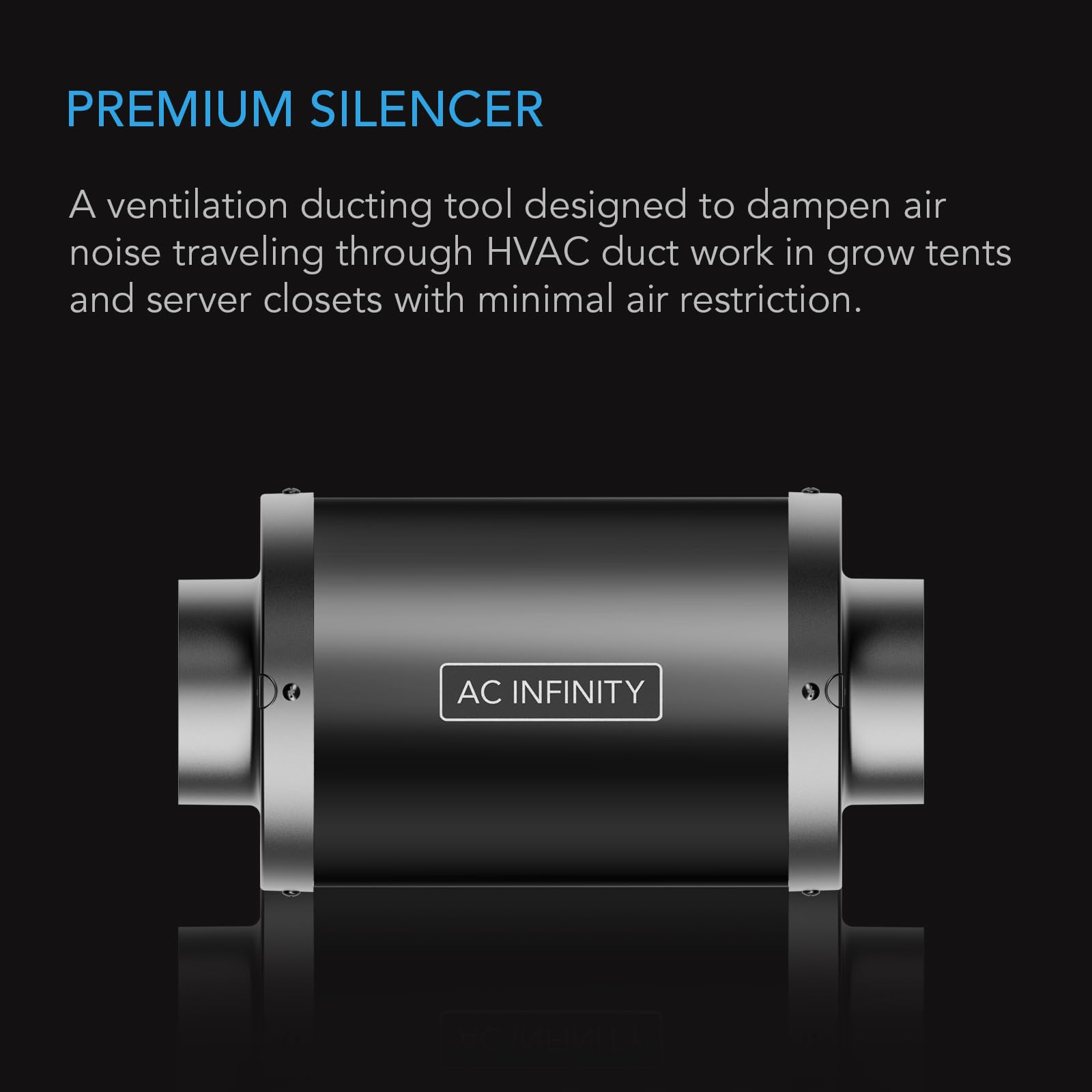 ac-infinity-inline-duct-fan-silencer-6-noise-reduction-muffler-for-grow-tent-ven image 3