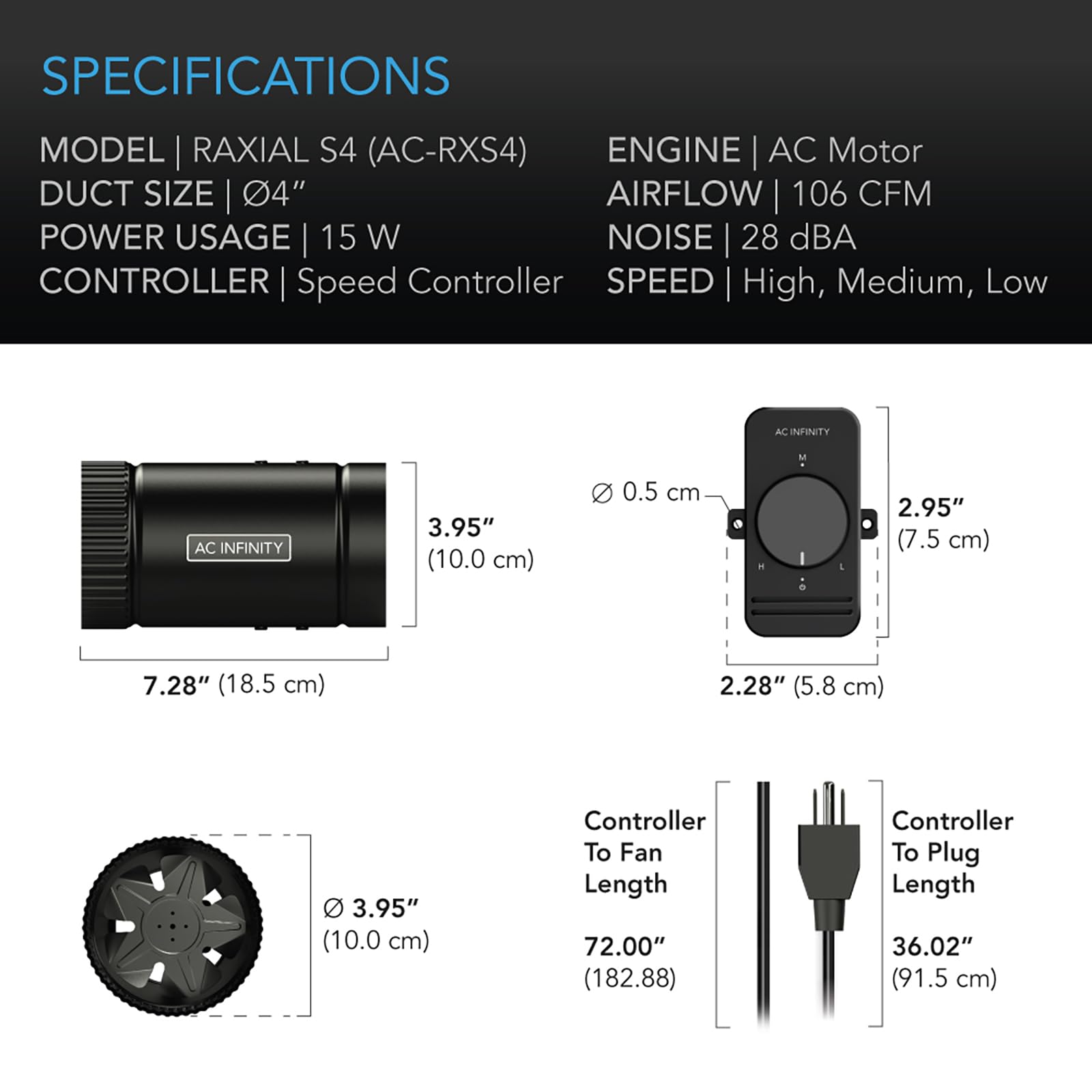 ac-infinity-raxial-s4-inline-booster-duct-fan-4-with-speed-controller image 6