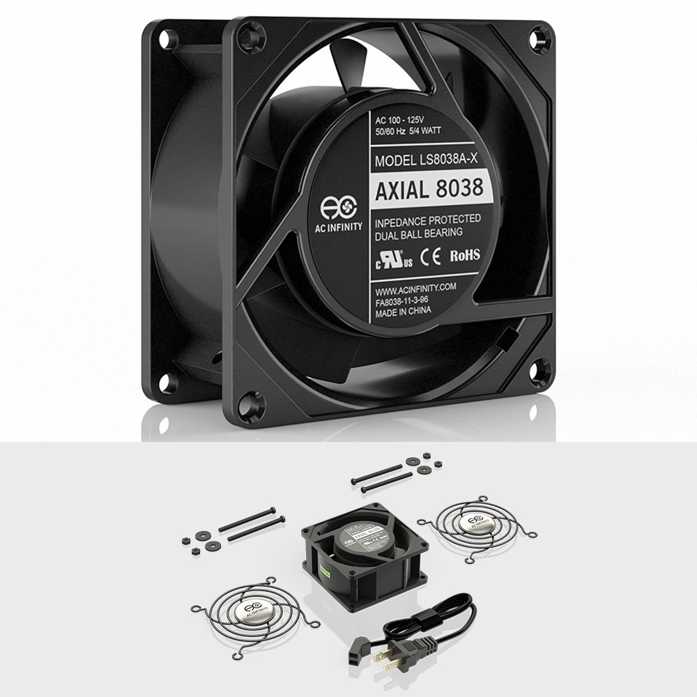 ac-infinity-axial-8038-muffin-fan-120v-ac-80mm-x-38mm-low-speed-ul-certified image 2