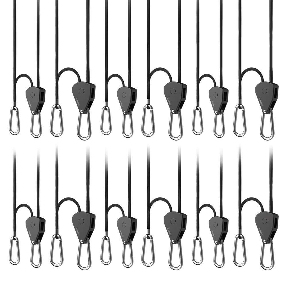 ac-infinity-adjustable-1-8-rope-hanger-2-pairs-heavy-duty-stainless-steel-ratche image 7
