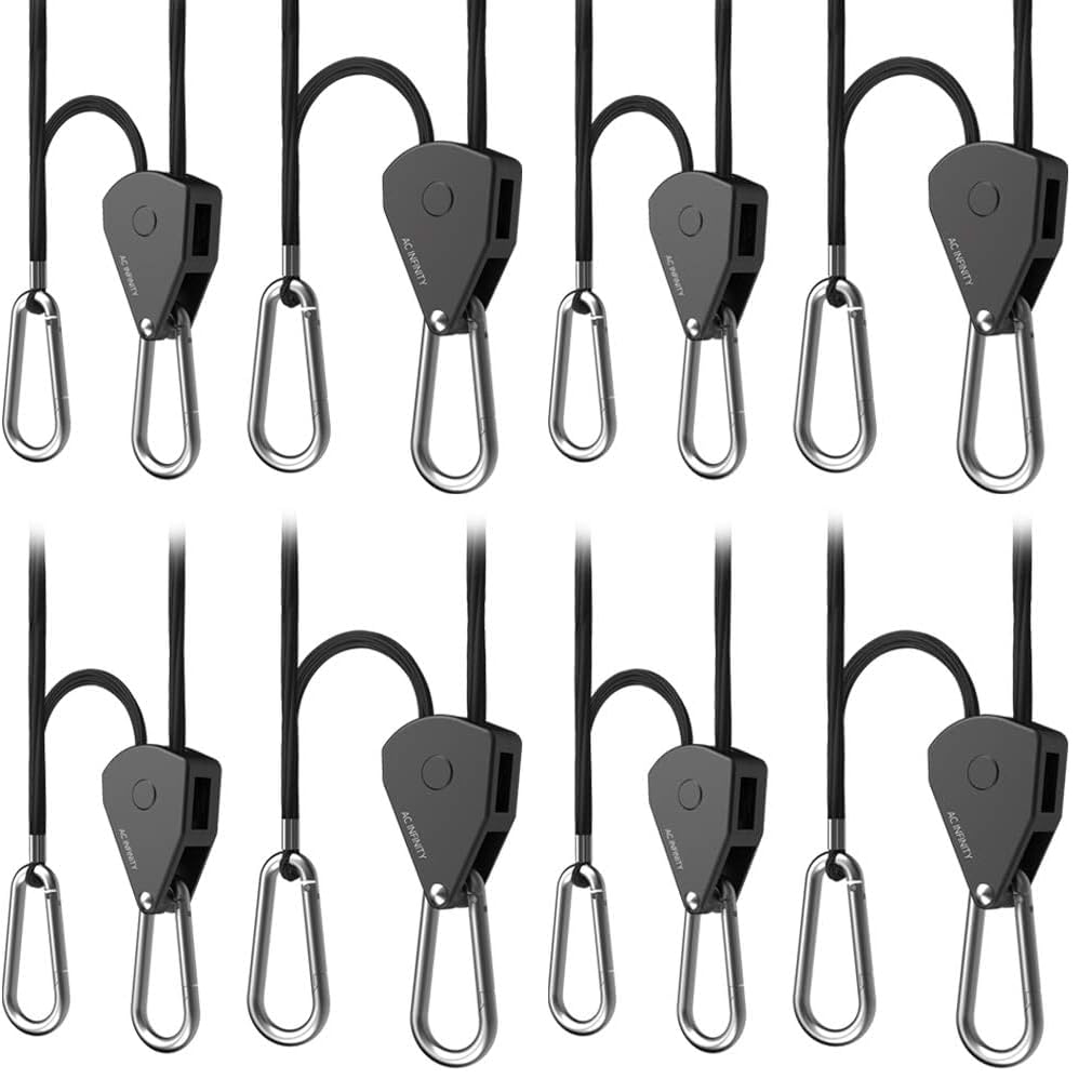 ac-infinity-adjustable-1-8-rope-hanger-2-pairs-heavy-duty-stainless-steel-ratche image 5