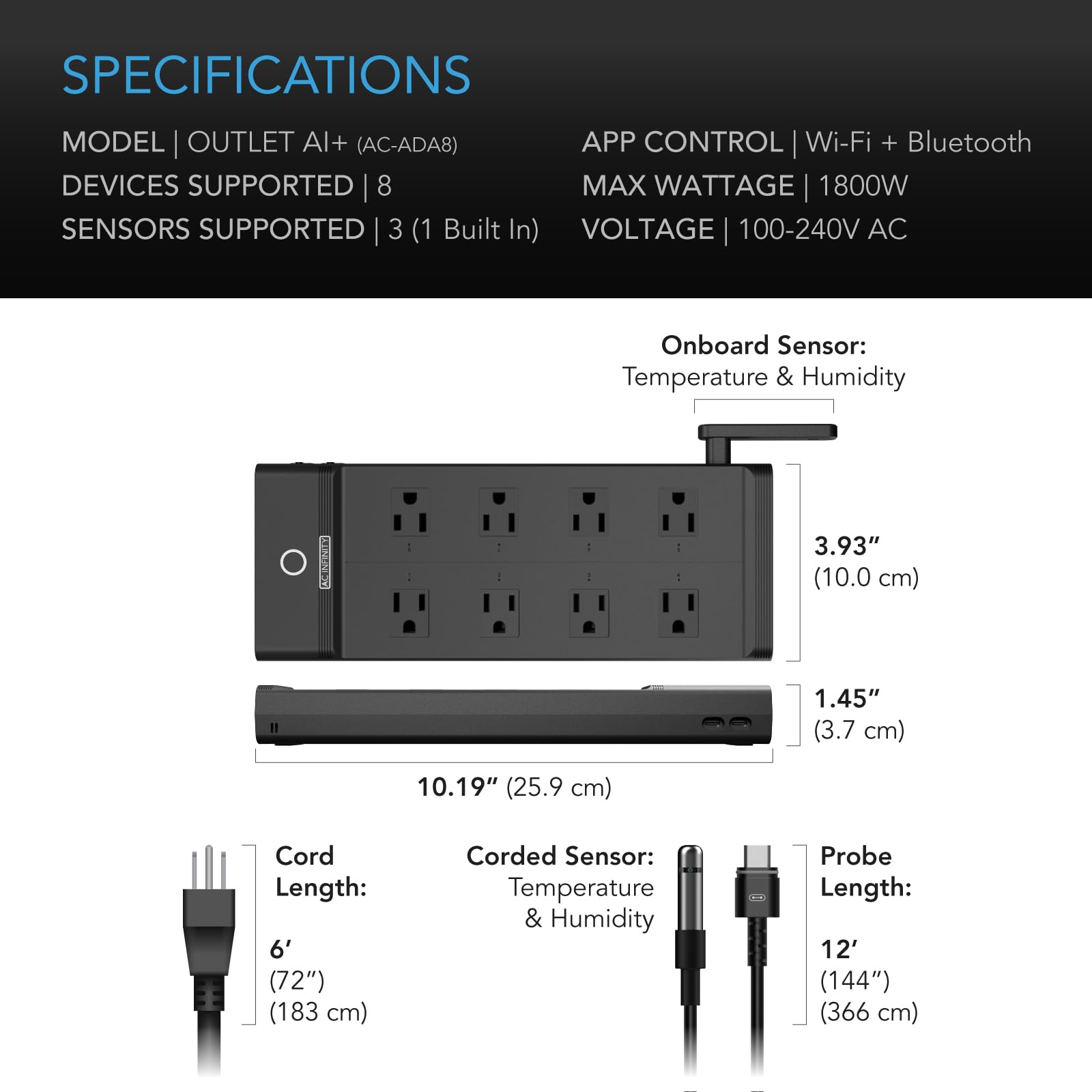 ac-infinity-outlet-ai-smart-wifi-power-strip-with-dual-zone-temperature-humidity image 7