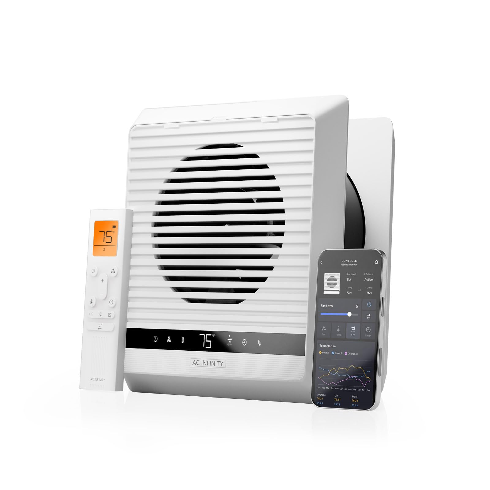 ac-infinity-smart-room-to-room-fan-6-two-way-reversible-airflow-through-wall-fan image 1