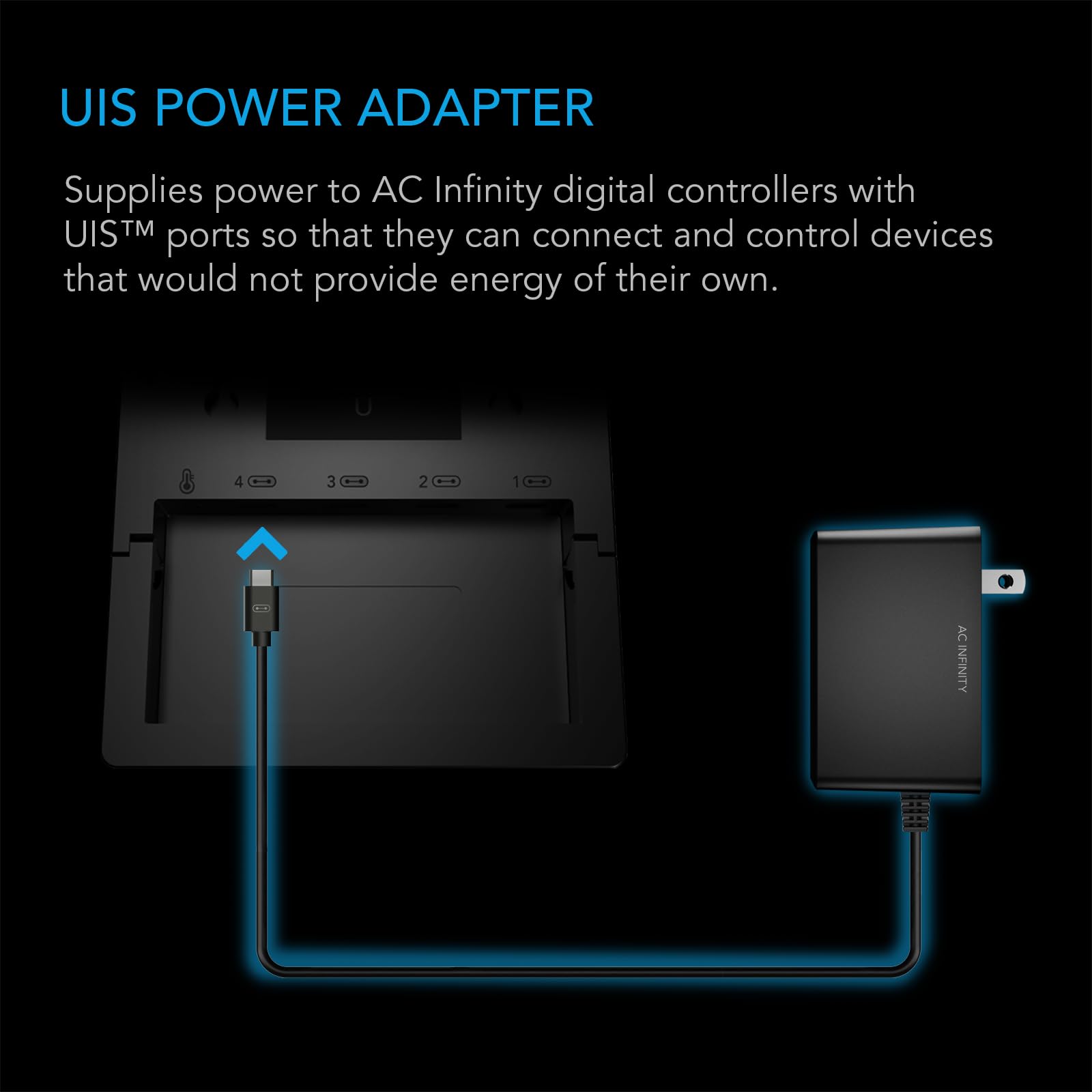ac-infinity-uis-power-adapter-outlet-plug-with-charger-cable-cord-for-uis-digita image 2