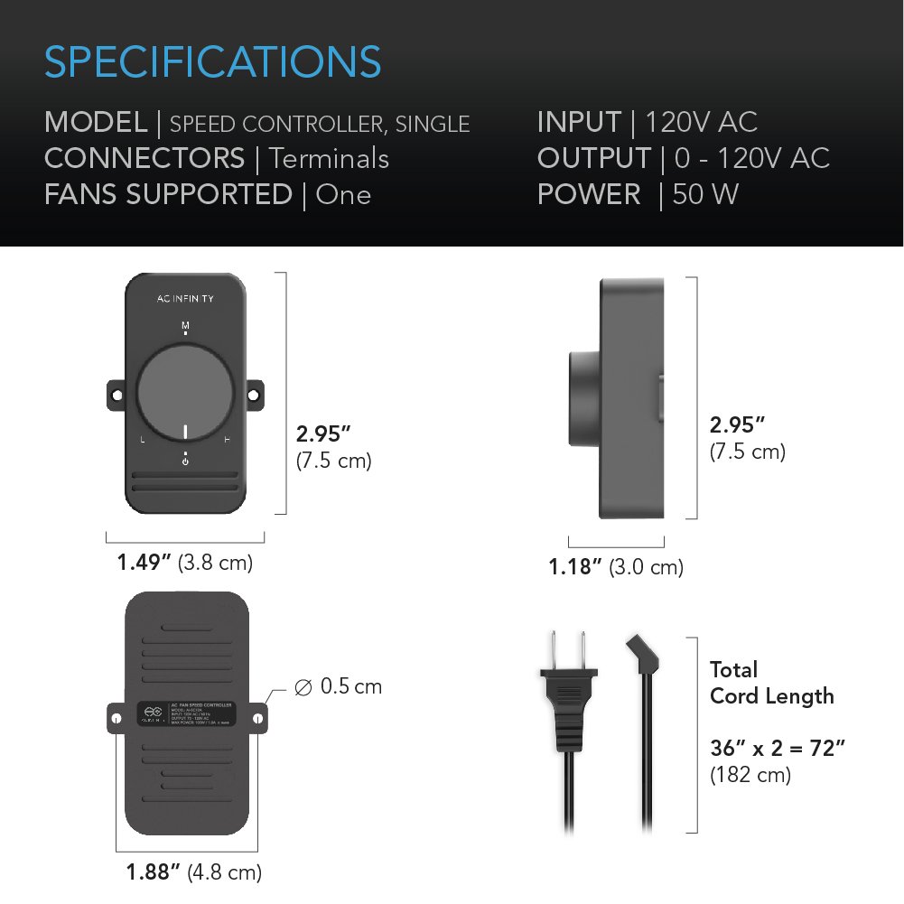 ac-infinity-fan-speed-controller-single-connector-for-100-125v-ac-axial-muffin-f image 4