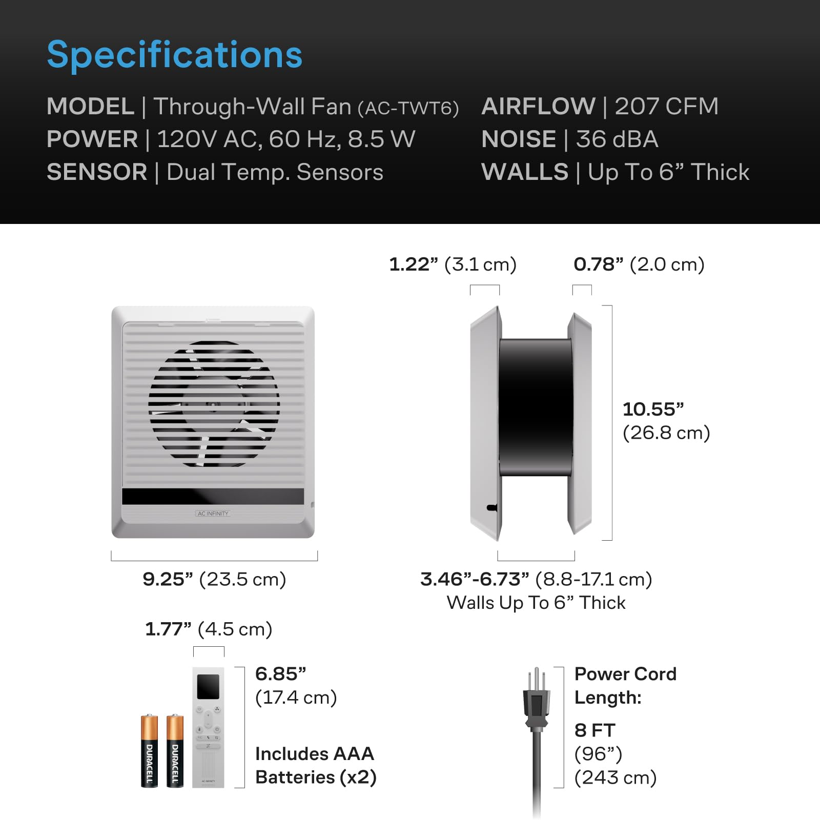 ac-infinity-smart-room-to-room-fan-6-two-way-reversible-airflow-through-wall-fan image 8
