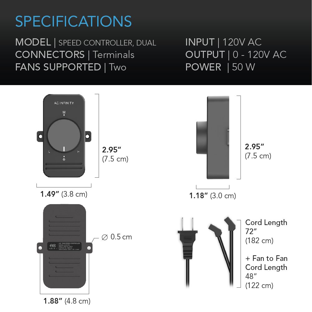ac-infinity-fan-speed-controller-for-100-125v-ac-axial-muffin-fans-dual-connecto image 4