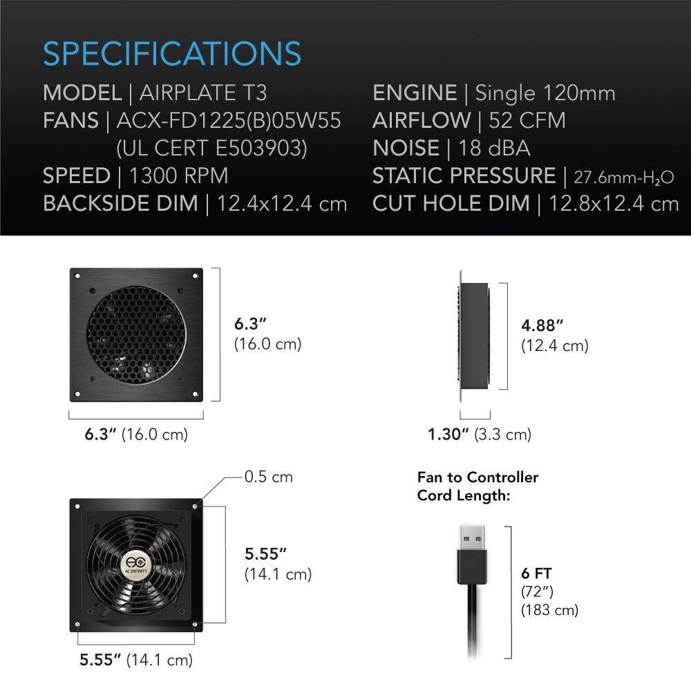 ac-infinity-airplate-t3-quiet-cooling-fan-system-6-with-thermostat-control-for-h image 6