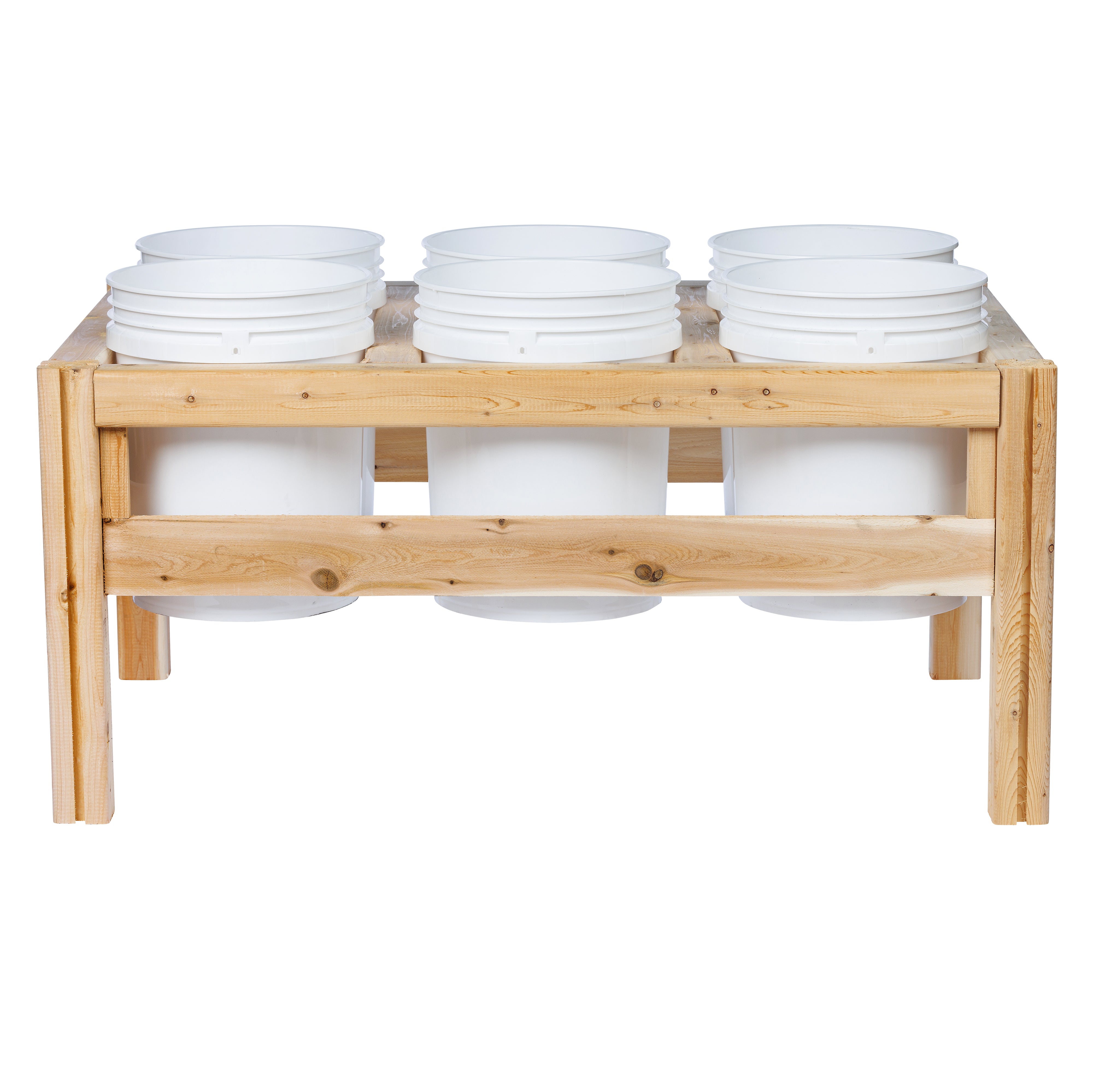 greenes-fence-six-bucket-elevated-cedar-wood-garden-frame-43-in-x-28-in-20-or-30 image 2