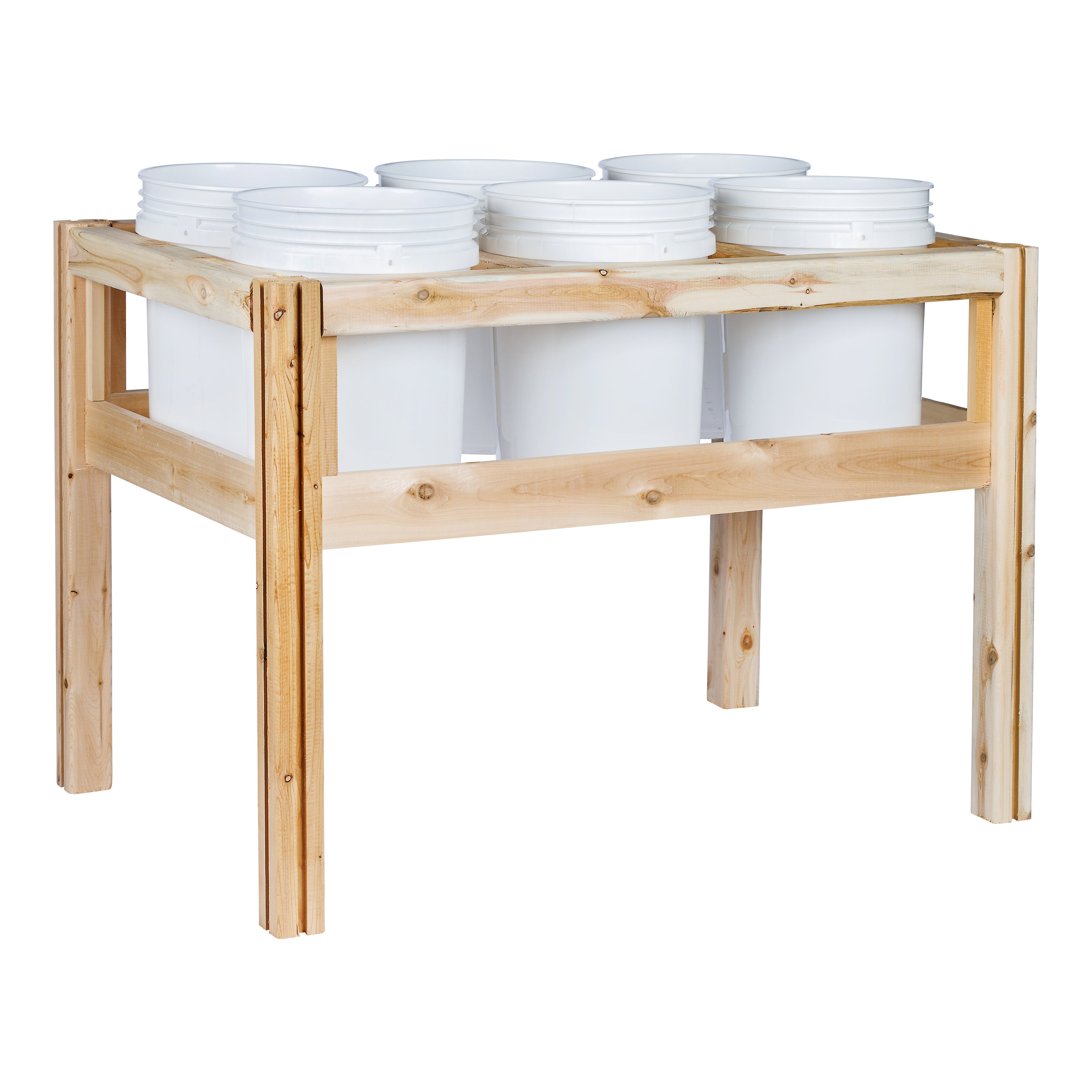 greenes-fence-six-bucket-elevated-cedar-wood-garden-frame-43-in-x-28-in-20-or-30 image 5