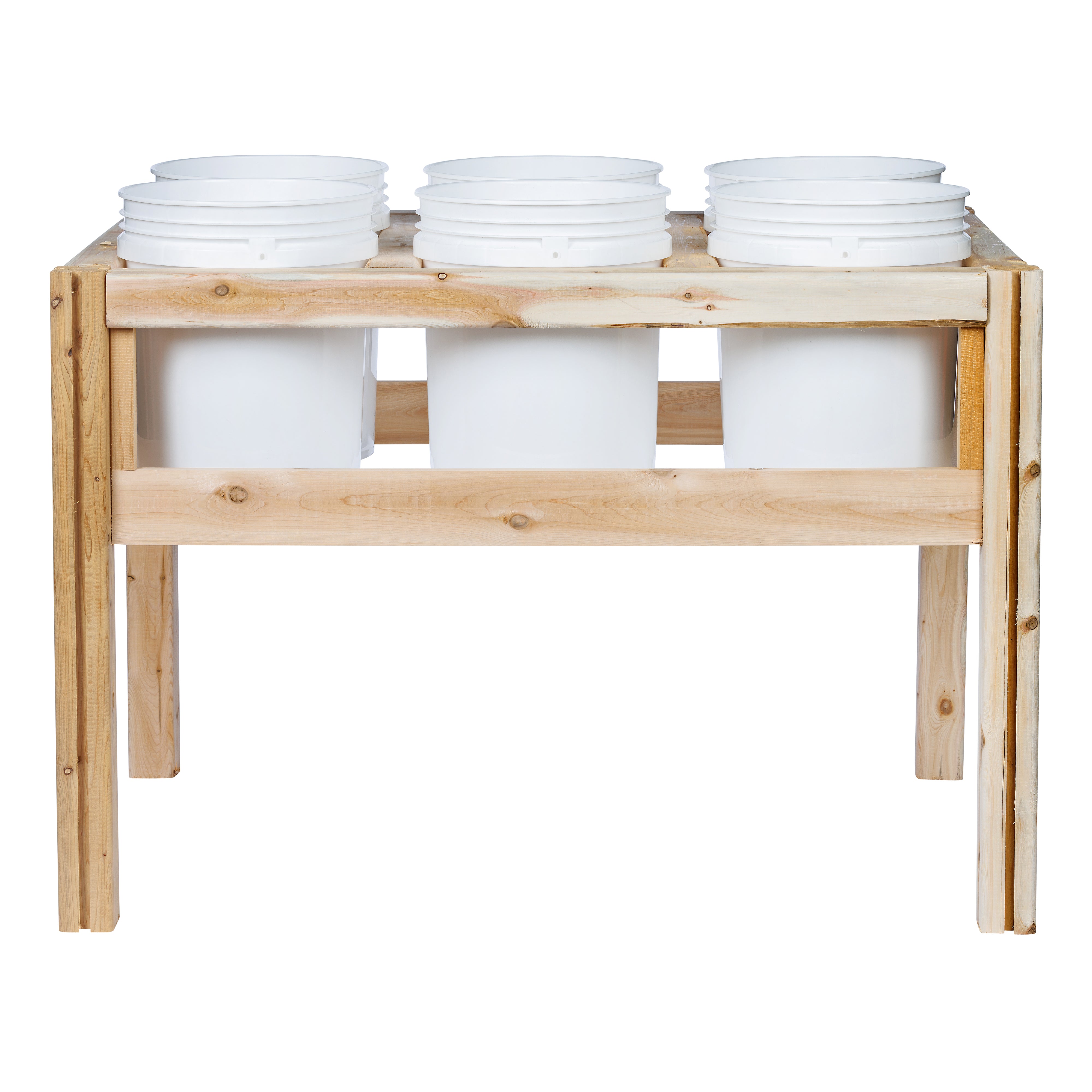 greenes-fence-six-bucket-elevated-cedar-wood-garden-frame-43-in-x-28-in-20-or-30 image 6