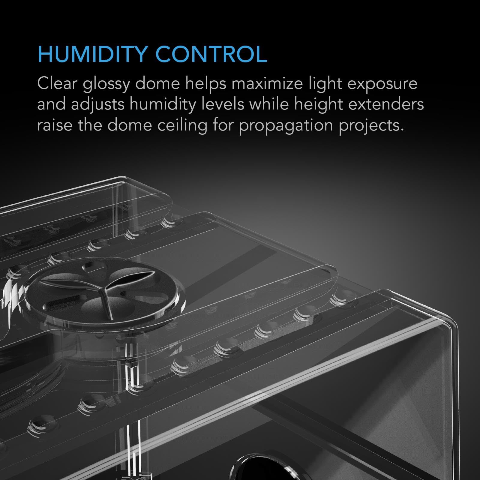 ac-infinity-humidity-dome-germination-kit-with-3mm-thick-dome-5x8-seedling-tray image 4