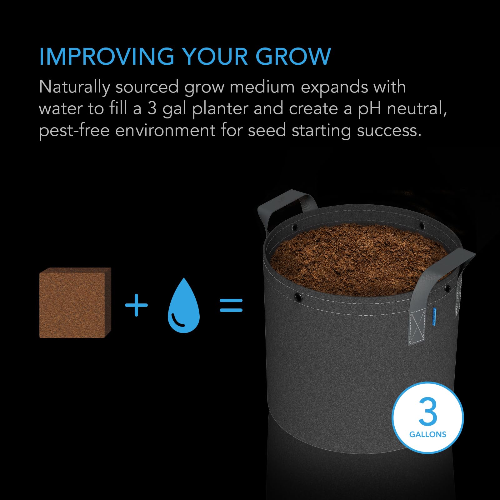 ac-infinity-instant-potting-mix-2-lb-buffered-coco-coir-brick-for-hydroponics image 3