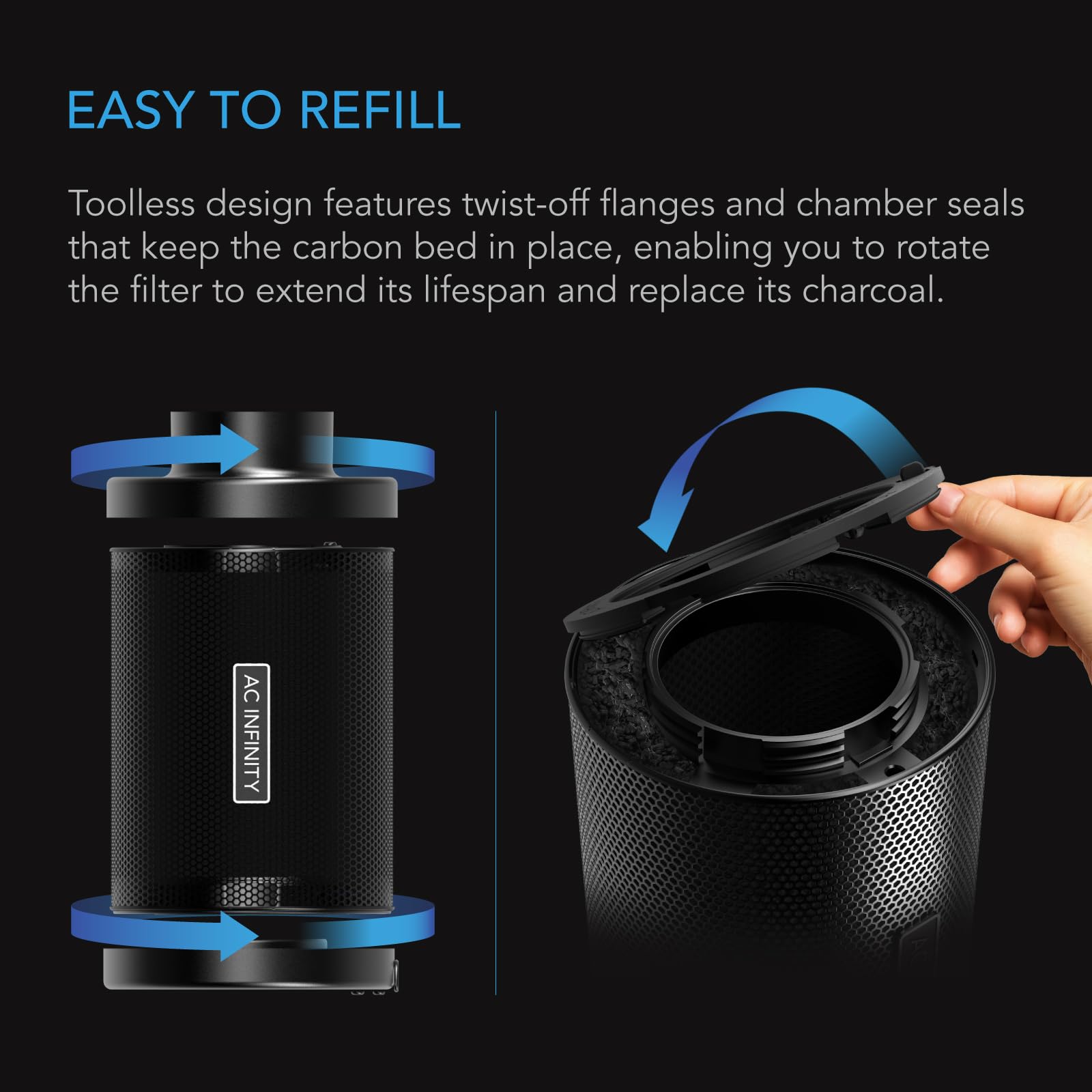 ac-infinity-refillable-carbon-filter-kit-8-with-additional-refill-reusable-charc image 5
