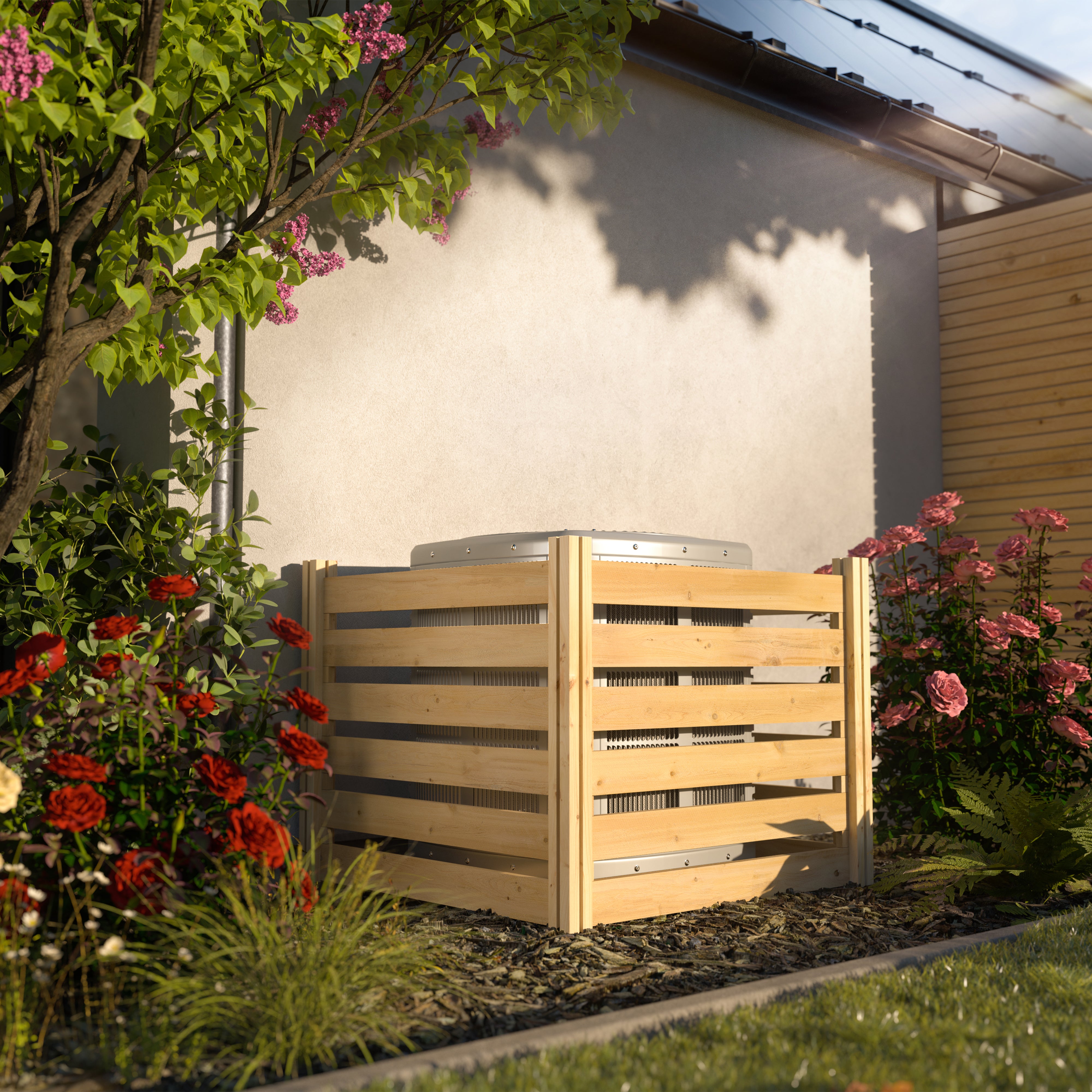 greenes-fence-premium-cedar-outdoor-air-conditioning-cover-privacy-screen-3-4-in image 2