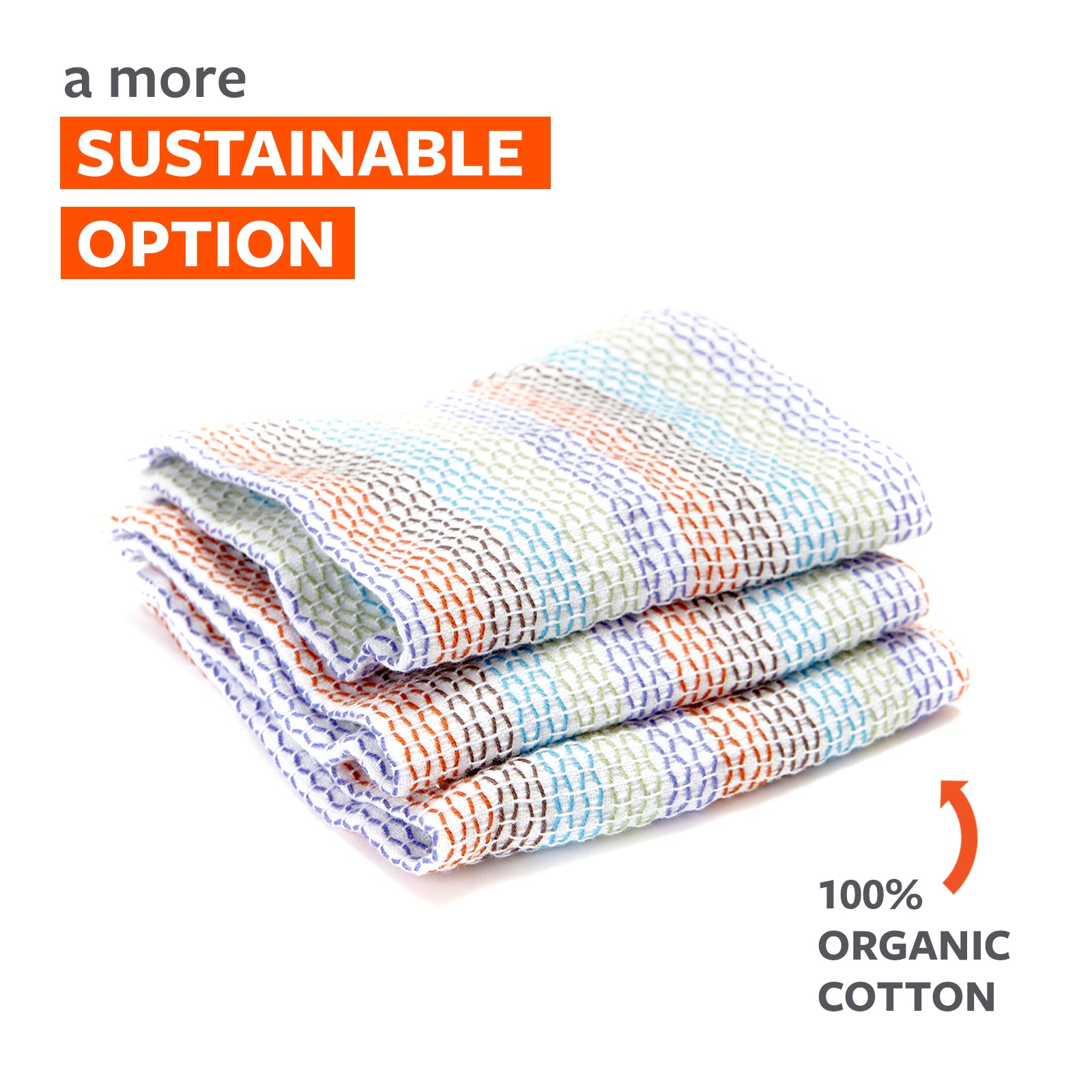 full-circle-tidy-organic-dish-cloths-mega-pack-100-organic-cotton-scrubbing-clot image 2