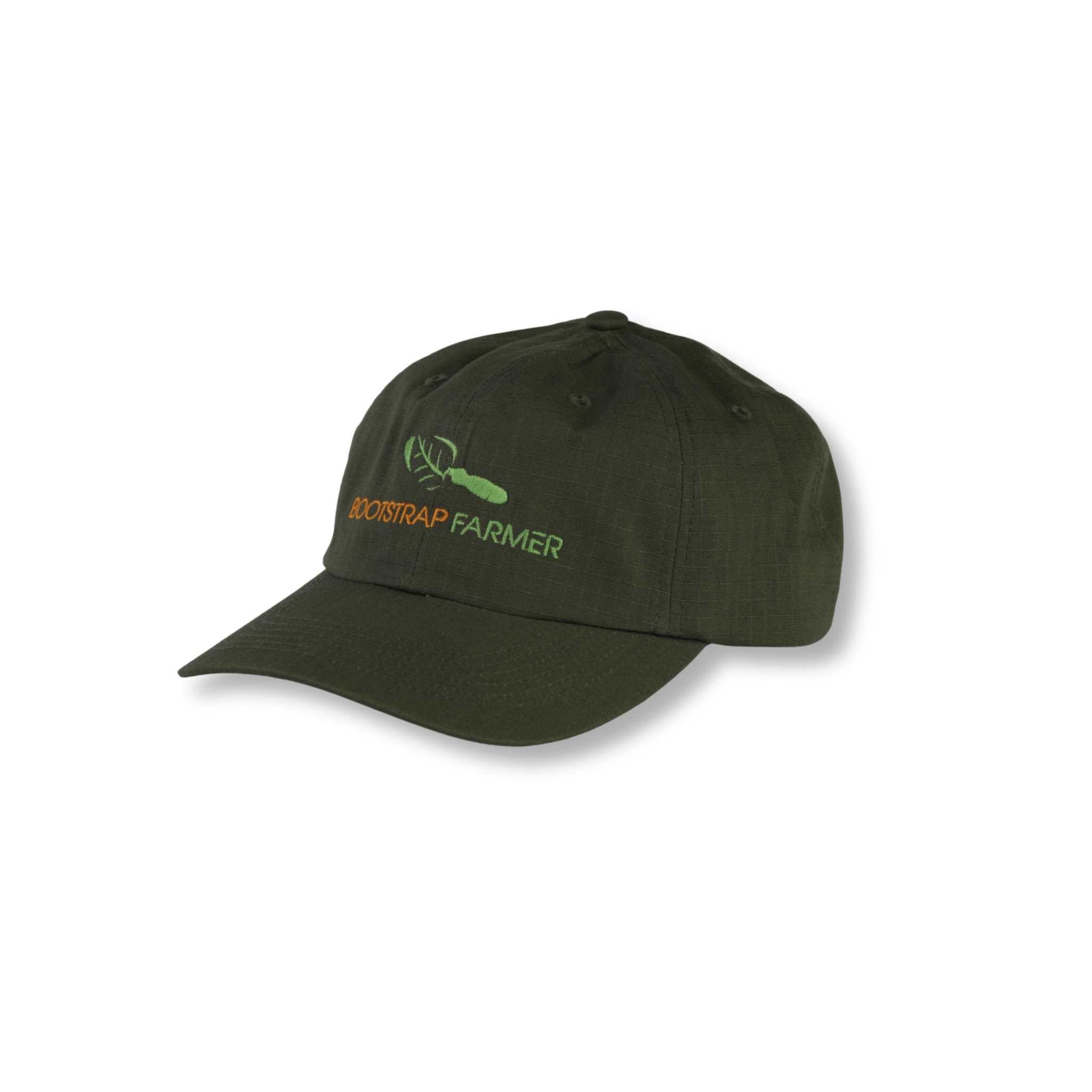 bootstrap-farmer-logo-cap-unisex-adjustable-cotton-ripstop-hat-olive-gray-stone image 4