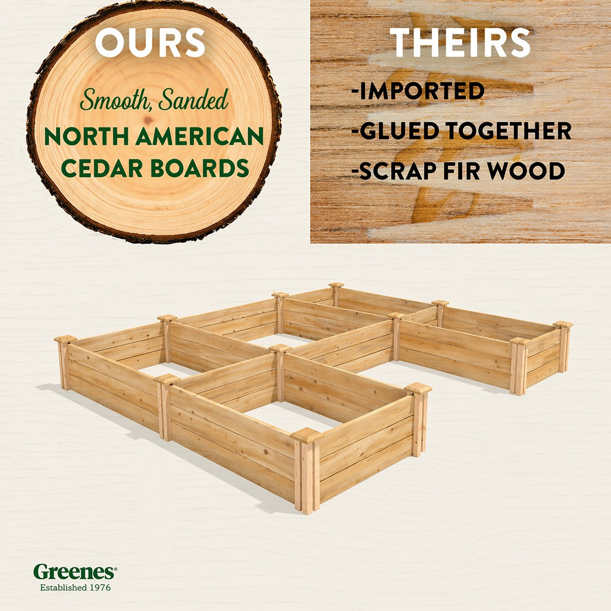 greenes-fence-premium-cedar-raised-garden-bed-u-shaped-8-ft-x-8-ft-x-10-5-in-3-4 image 2