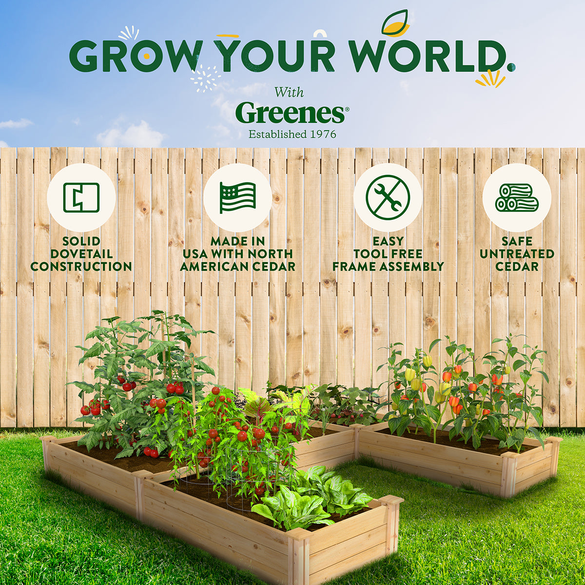 greenes-fence-premium-cedar-raised-garden-bed-u-shaped-8-ft-x-8-ft-x-10-5-in-3-4 image 8