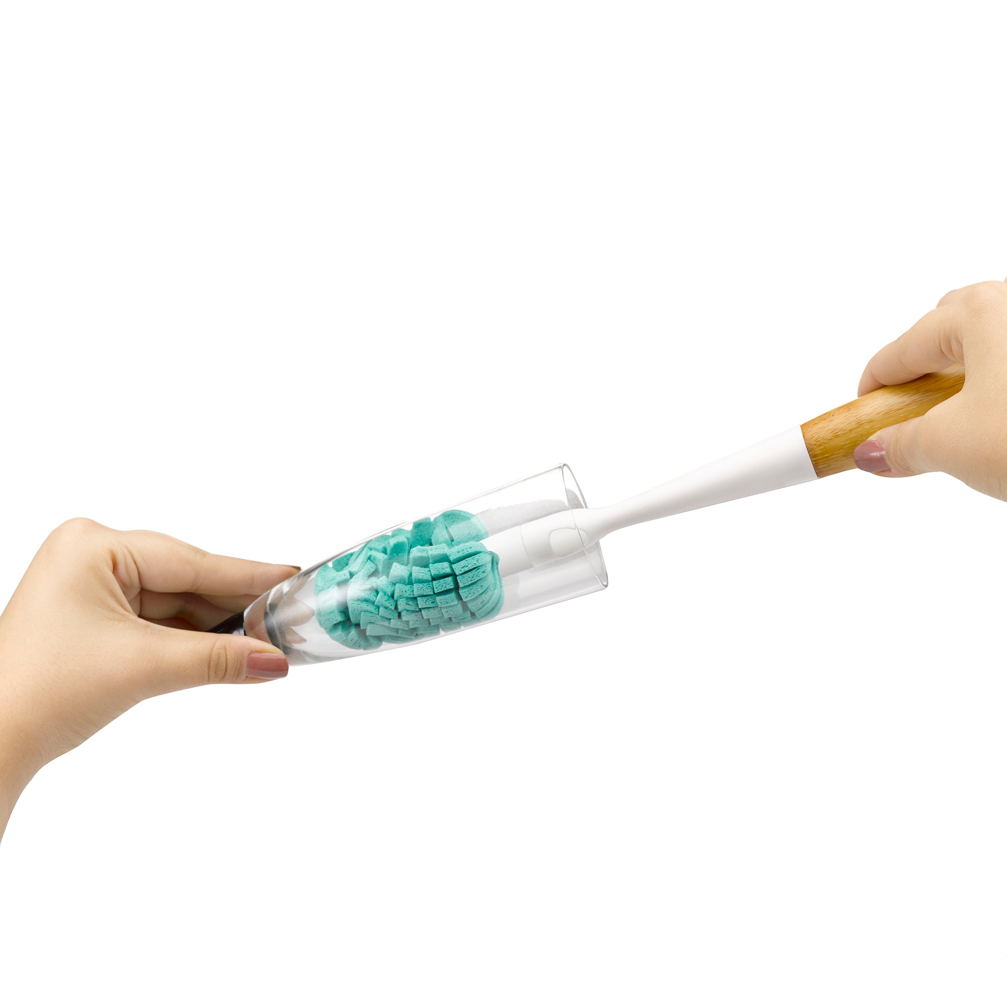 full-circle-glass-act-cleaning-wand-bamboo-handle-with-replaceable-sponge-head image 3