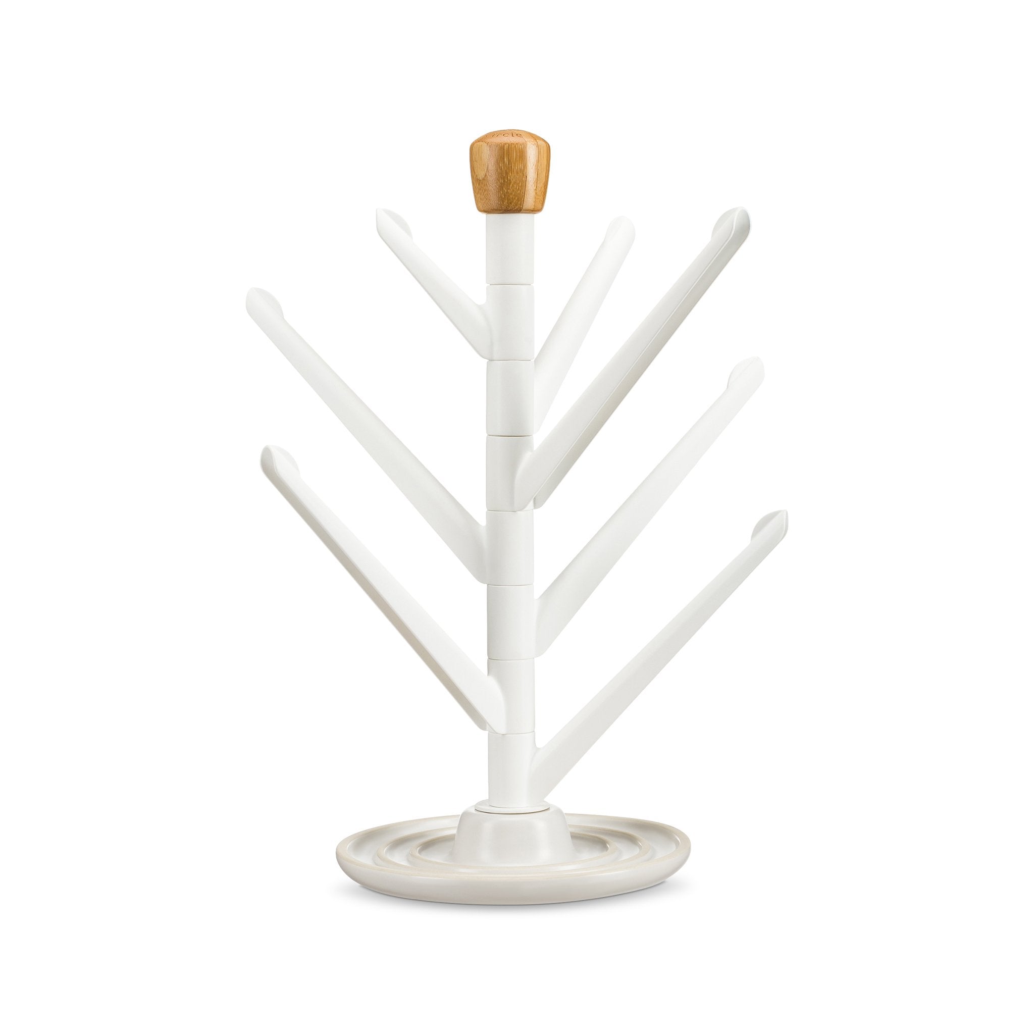 full-circle-branch-out-dish-drying-rack-upright-bamboo-recycled-plastic-compact- image 1
