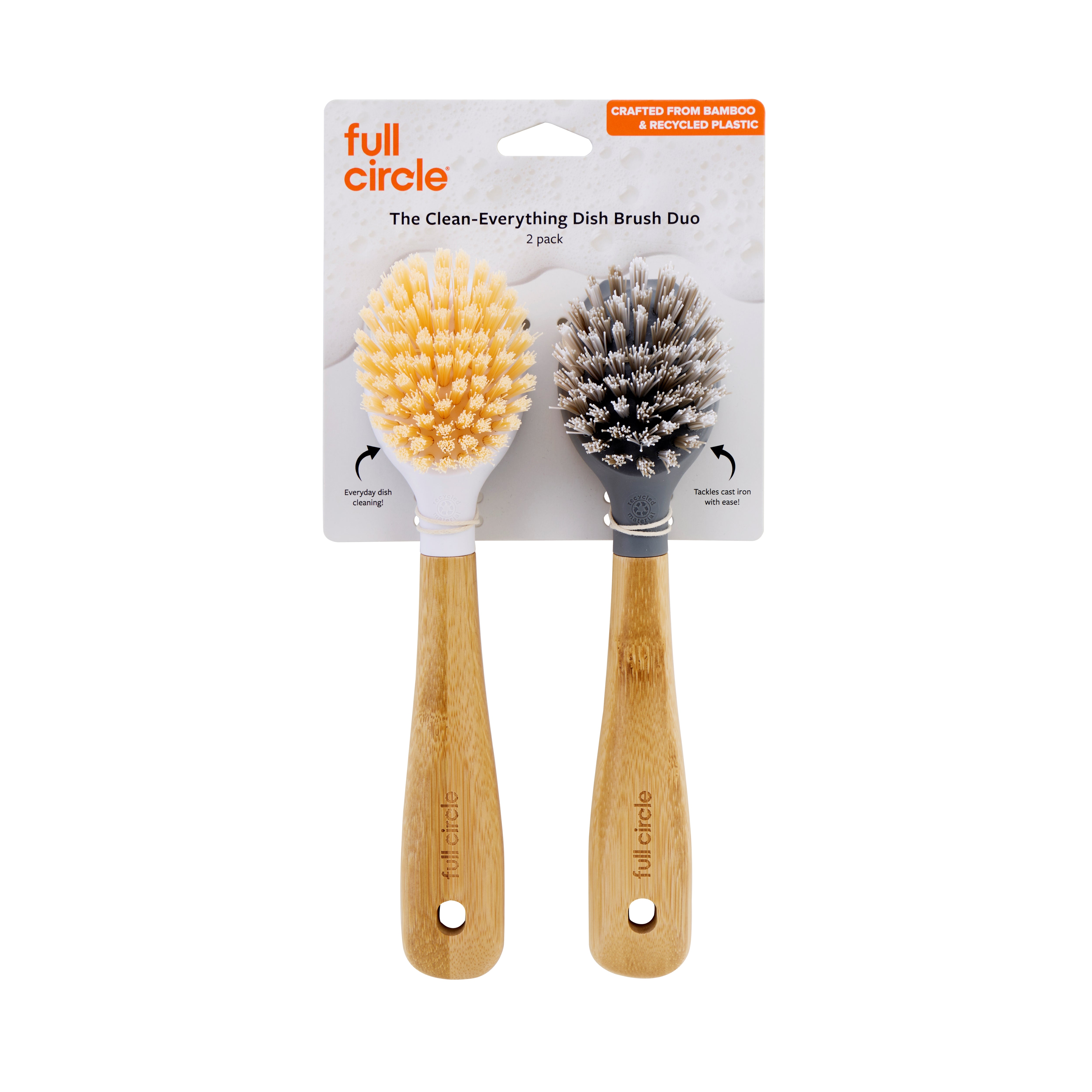 full-circle-clean-everything-dish-brush-duo-daily-dish-brush-skillet-strong-cast image 2