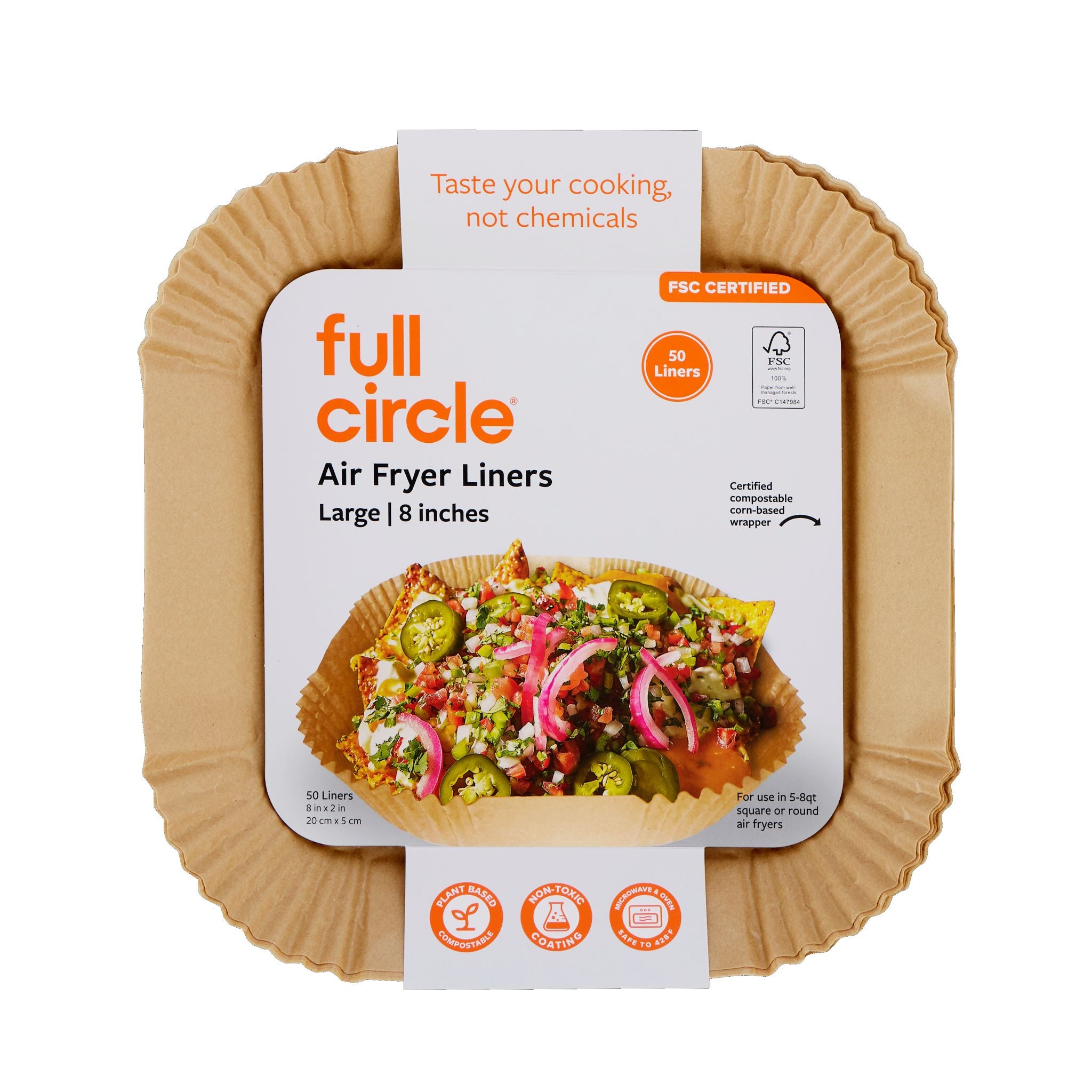 full-circle-fsc-certified-air-fryer-liners-pack-of-100 image 3