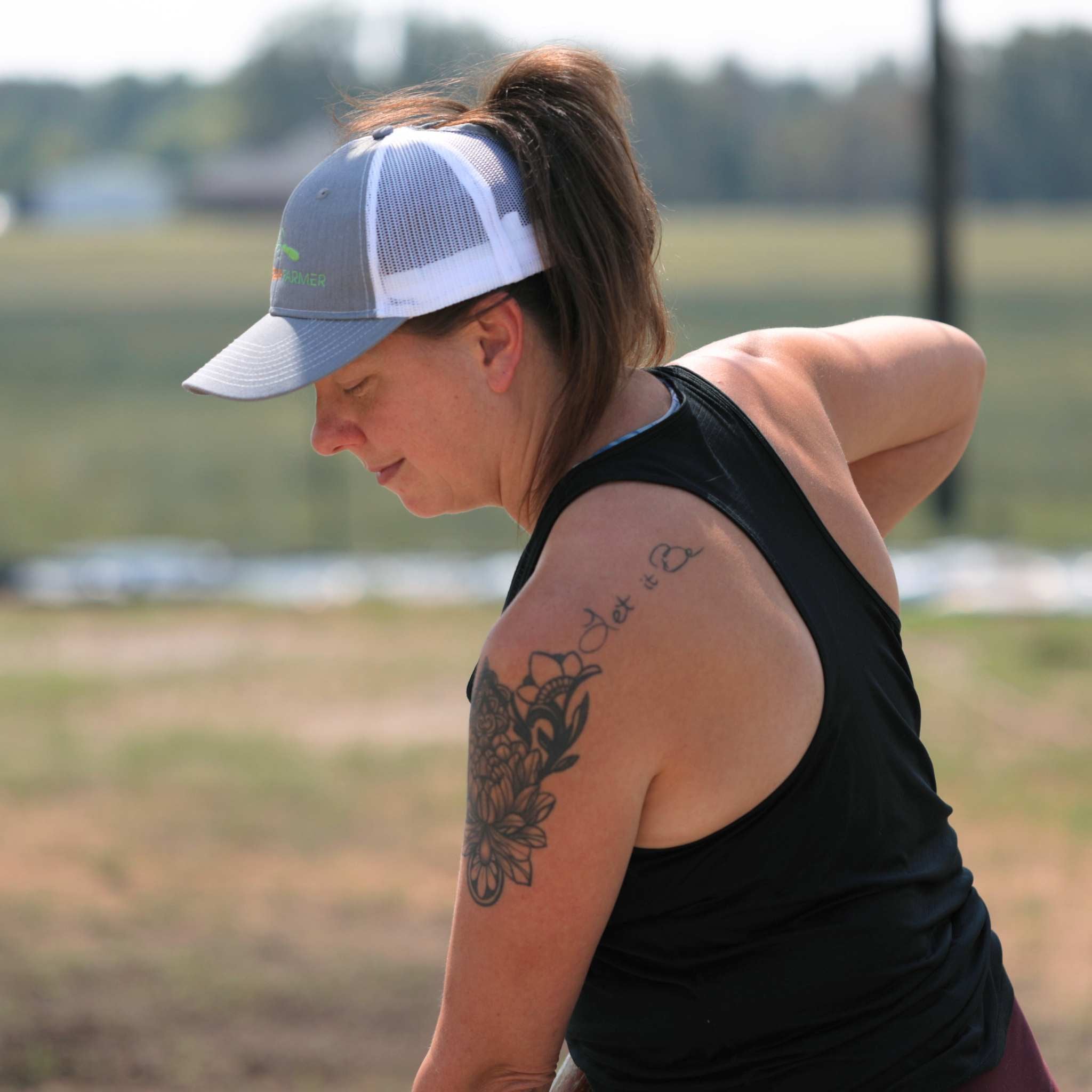 bootstrap-farmer-ponytail-trucker-hat-women-s-fit-pink-white-or-gray-white image 4