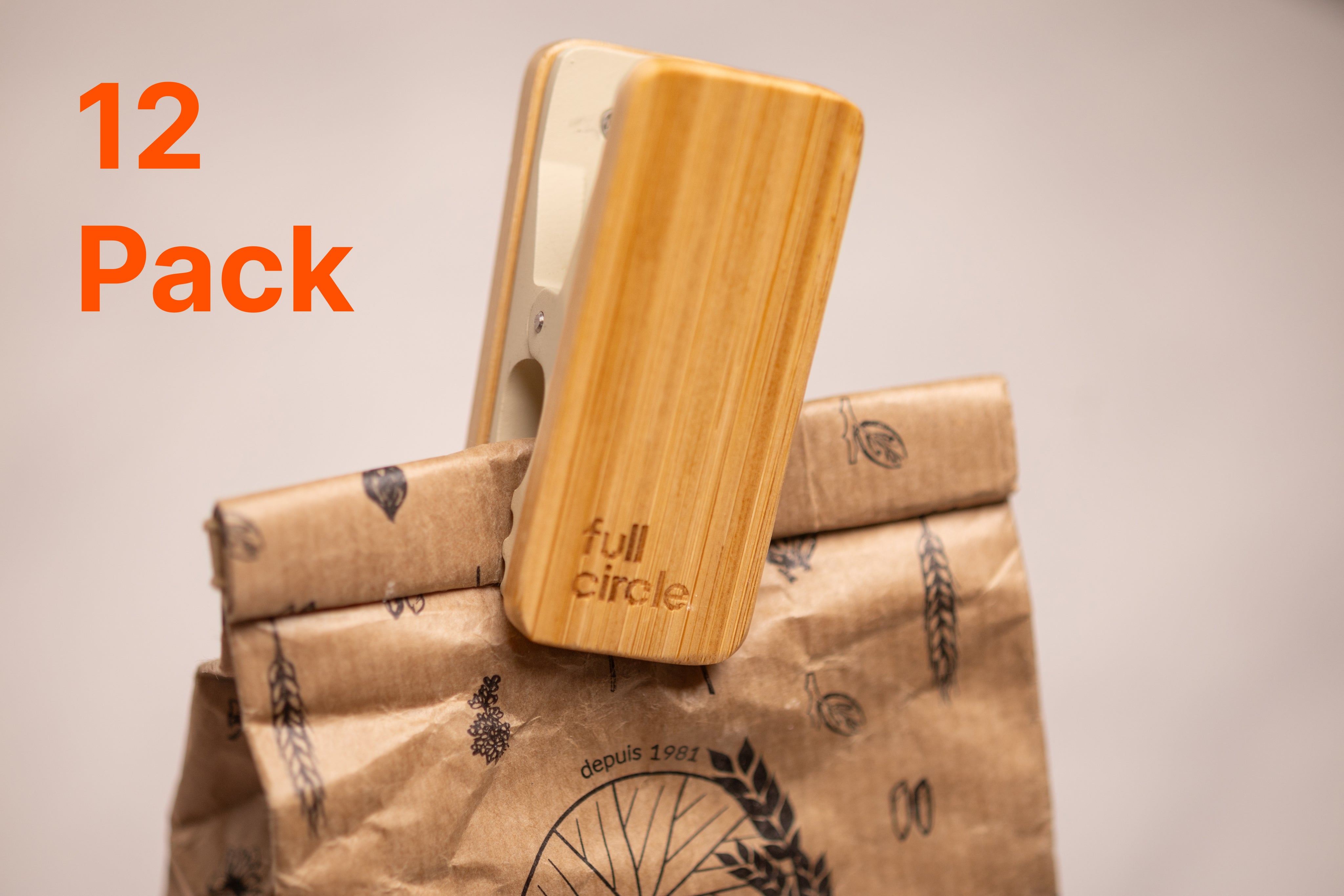 full-circle-bamboo-bag-clips-12-pack-eco-friendly-sealing-clips image 1