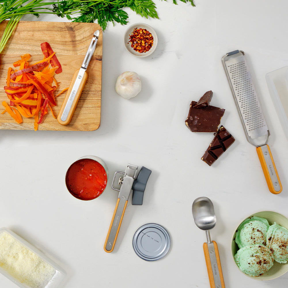 full-circle-kitchen-basics-4-piece-tool-set-wood-composite-handles-stainless-ste image 2
