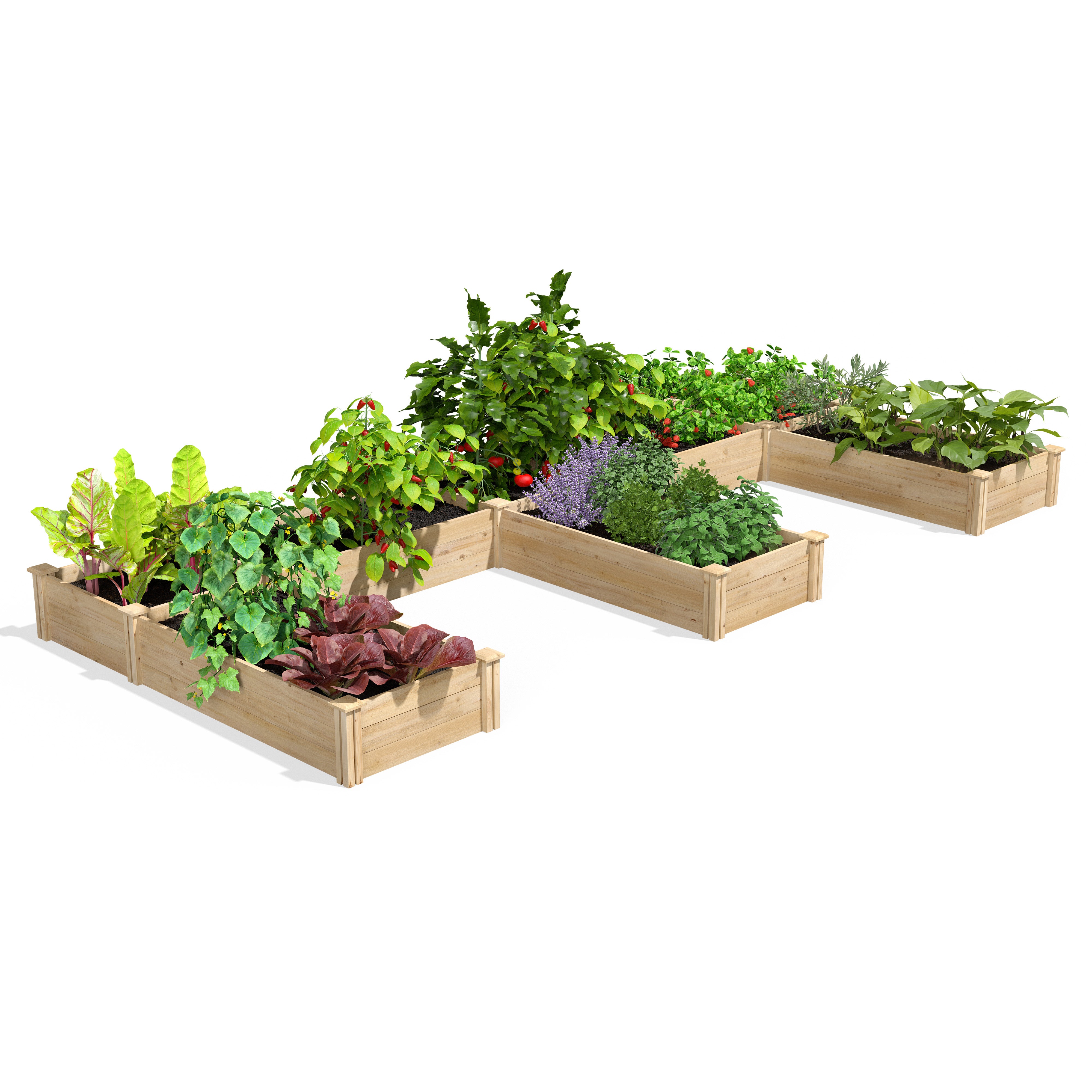 greenes-fence-premium-cedar-e-shaped-raised-garden-bed-3-4-in-thick-rcocle-rcocb image 1