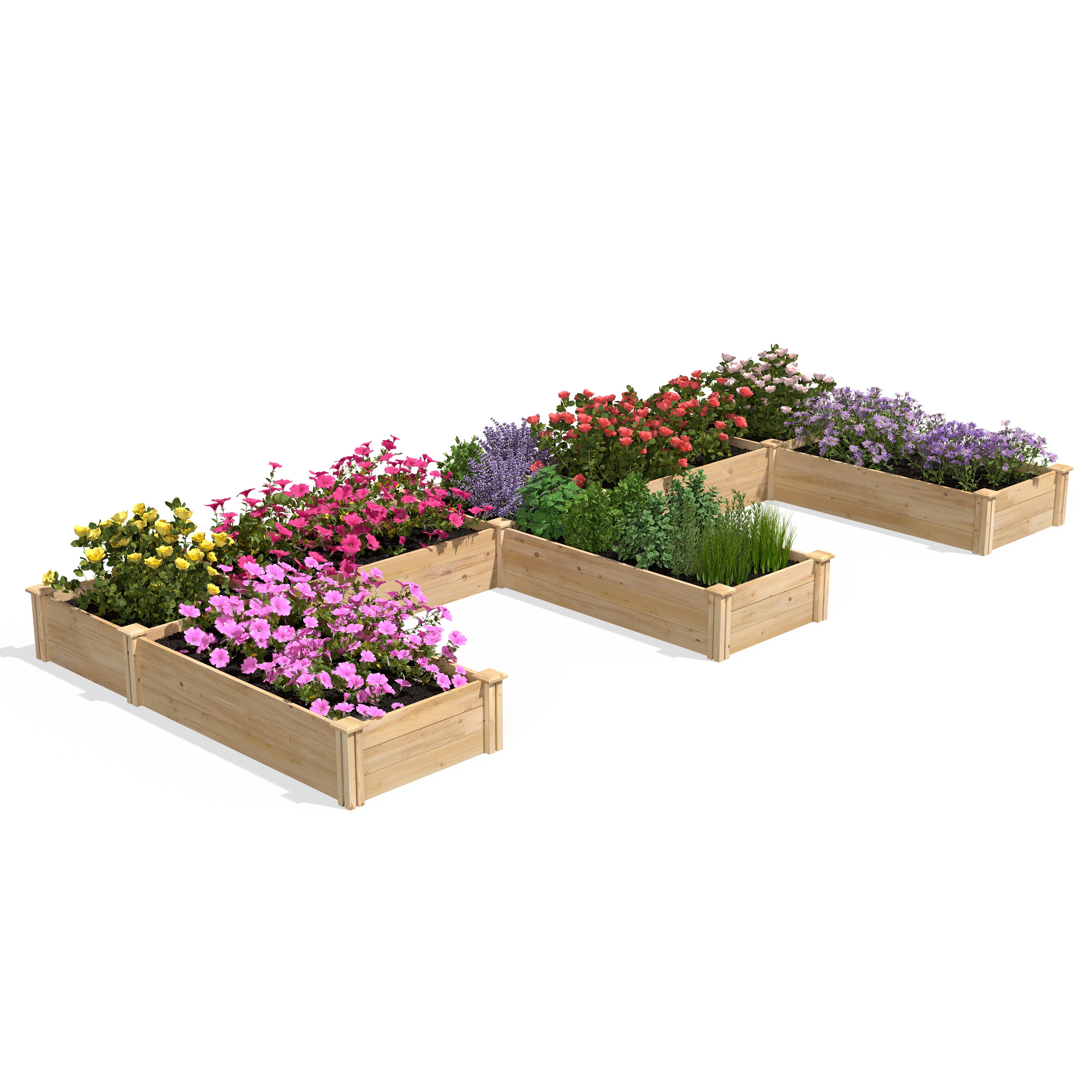 greenes-fence-premium-cedar-e-shaped-raised-garden-bed-3-4-in-thick-rcocle-rcocb image 2