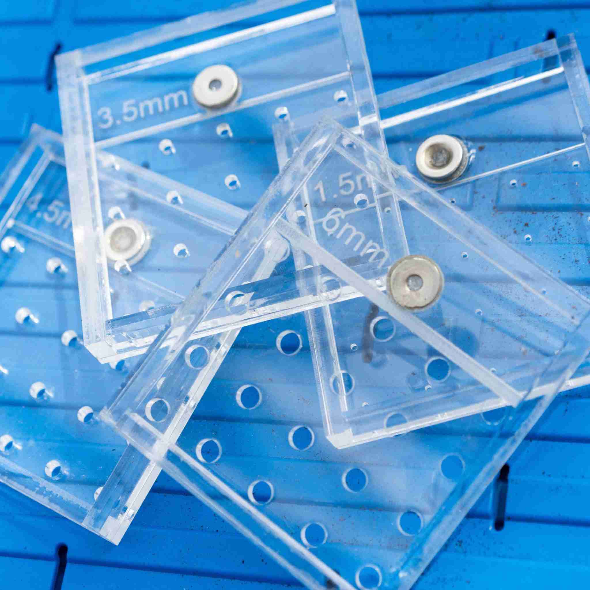 soil-block-drop-seeder-mini-20-complete-set-by-mindful-farmer-acrylic-precision image 6