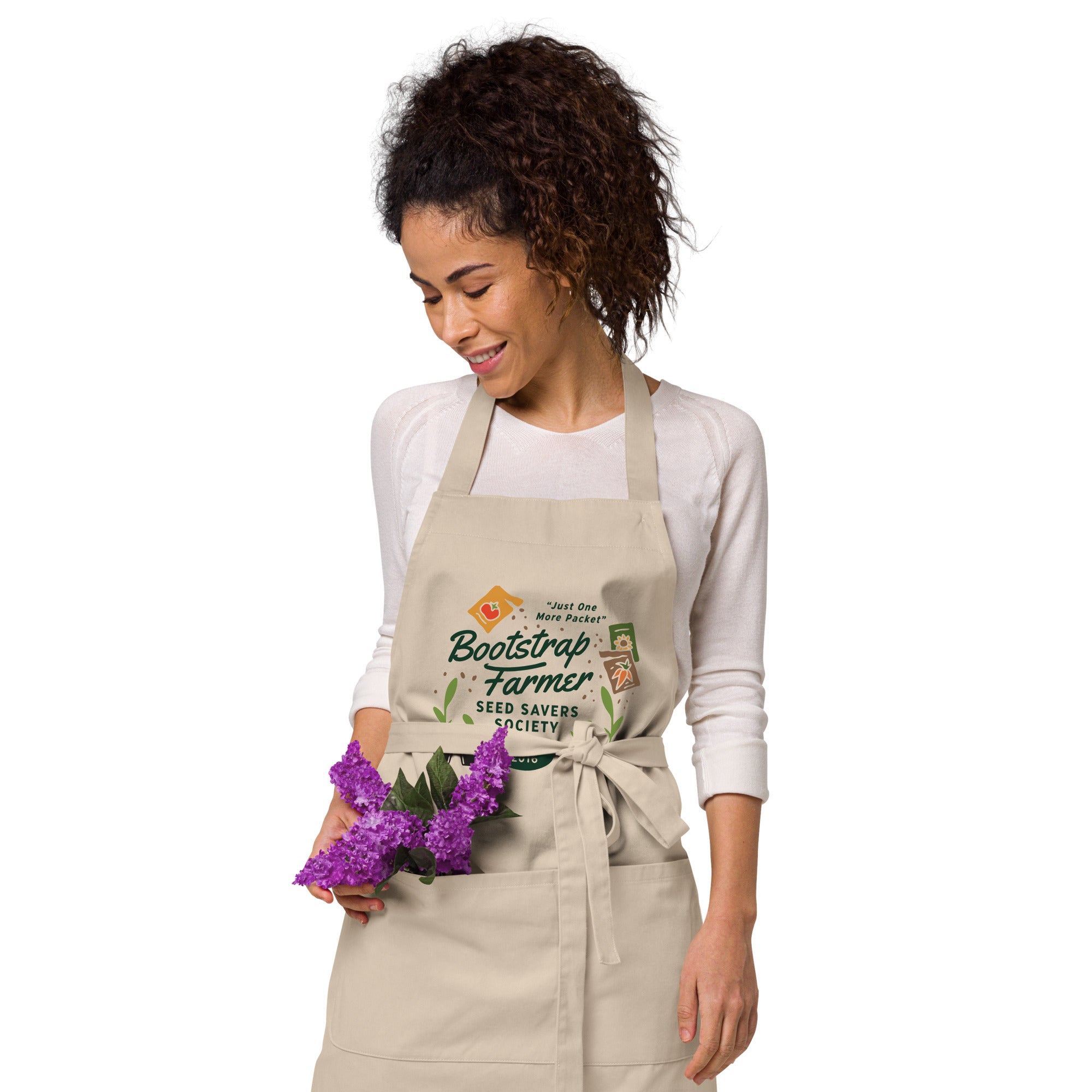 bootstrap-farmer-seed-savers-society-organic-cotton-apron-adjustable-with-pocket image 7
