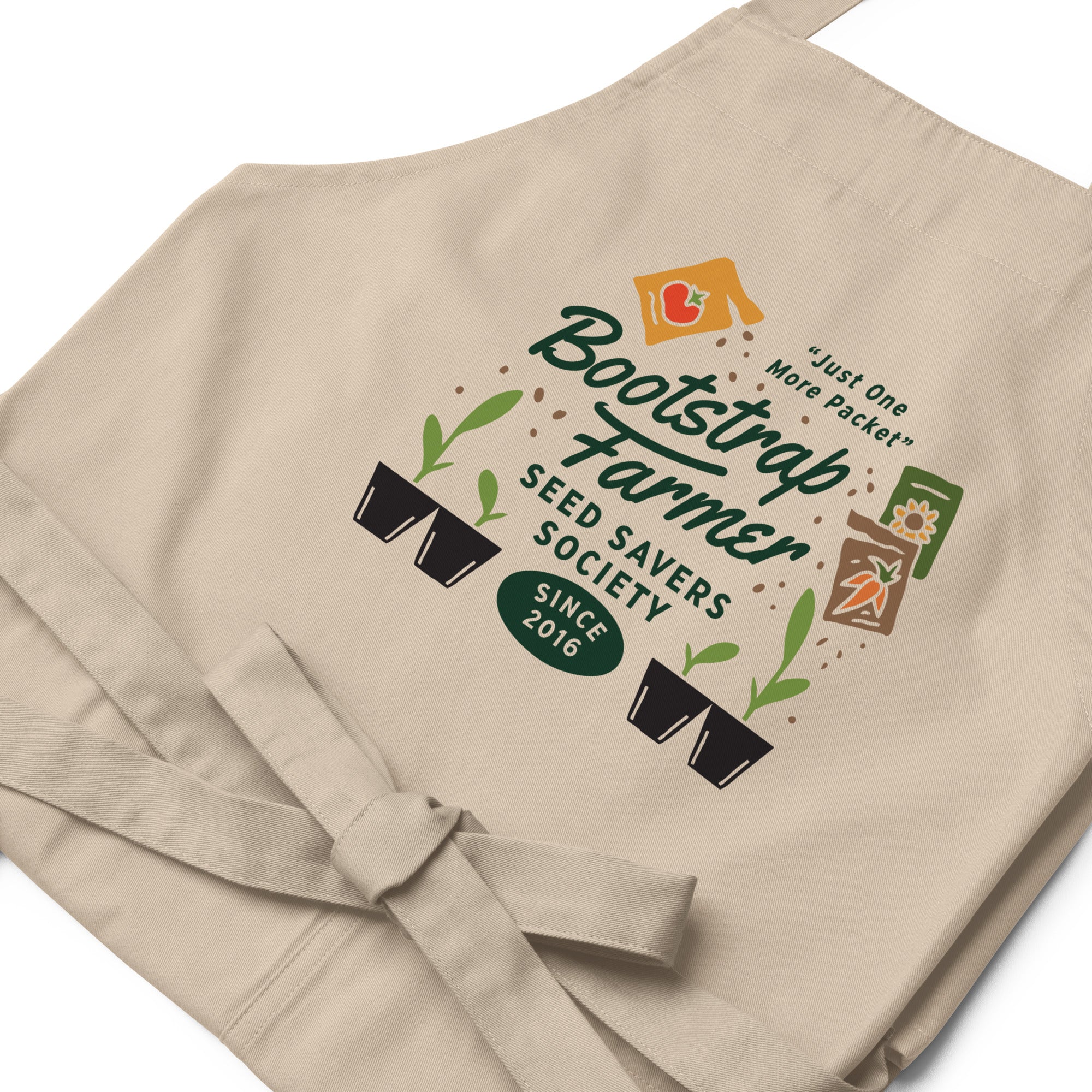bootstrap-farmer-seed-savers-society-organic-cotton-apron-adjustable-with-pocket image 4