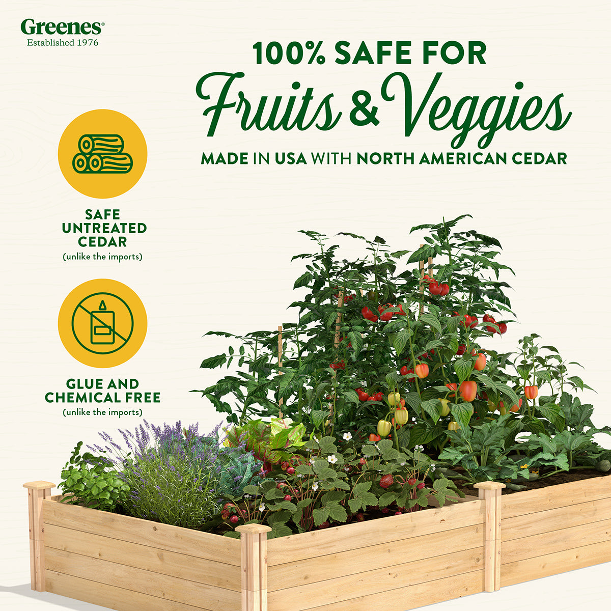 greenes-fence-classic-cedar-raised-garden-bed-4-ft-x-8-ft-x-14-in-rc12s28b-c image 2