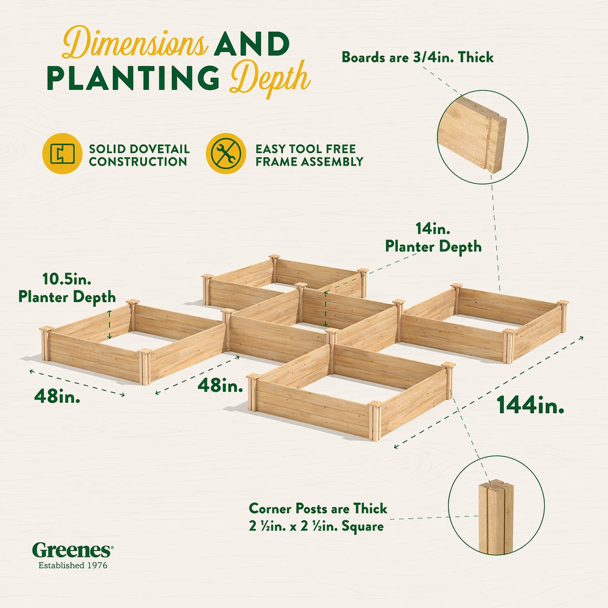 greenes-fence-rc12t8s64b-premium-cedar-raised-garden-bed-80-sq-ft-12-ft-x-12-ft- image 7
