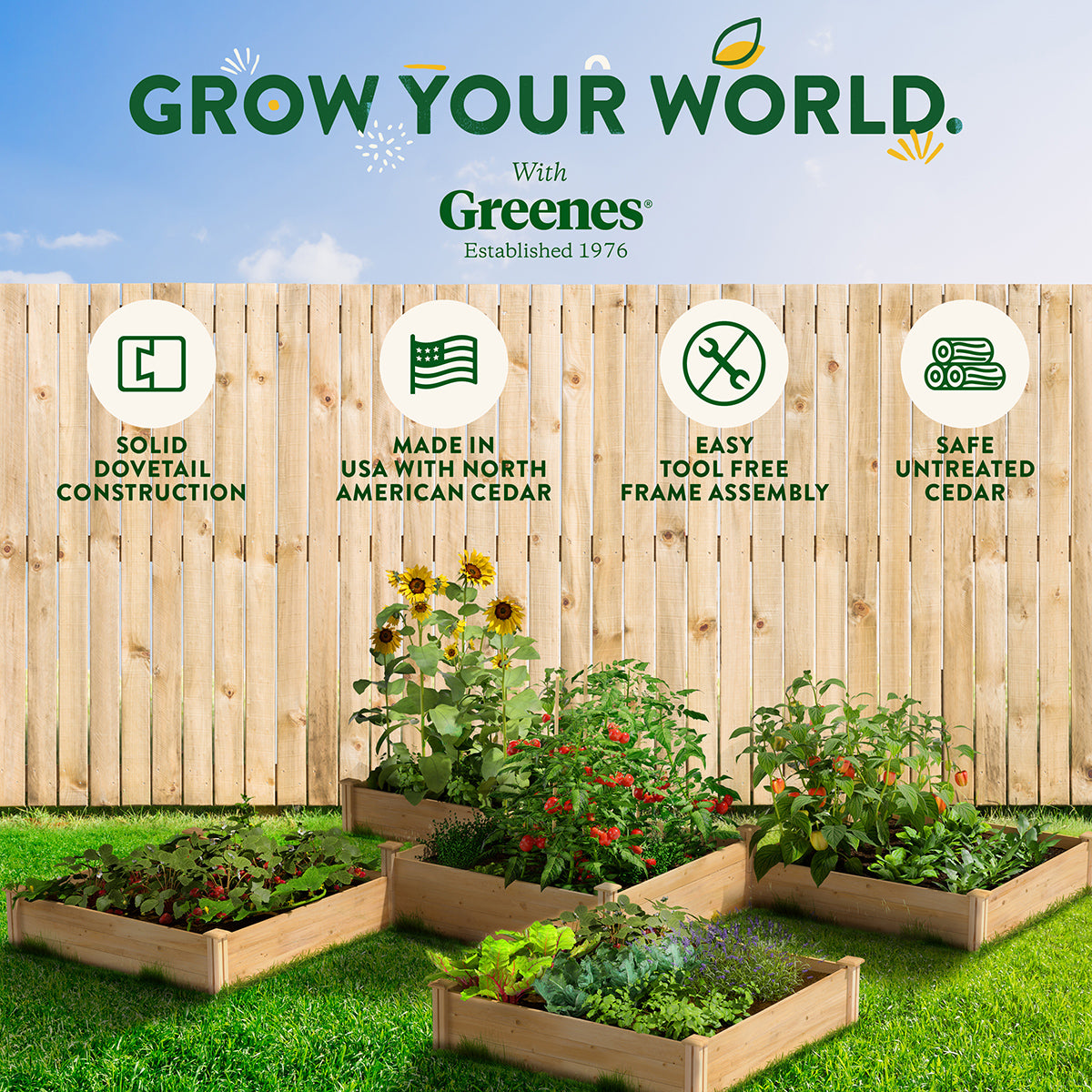 greenes-fence-rc12t8s64b-premium-cedar-raised-garden-bed-80-sq-ft-12-ft-x-12-ft- image 8