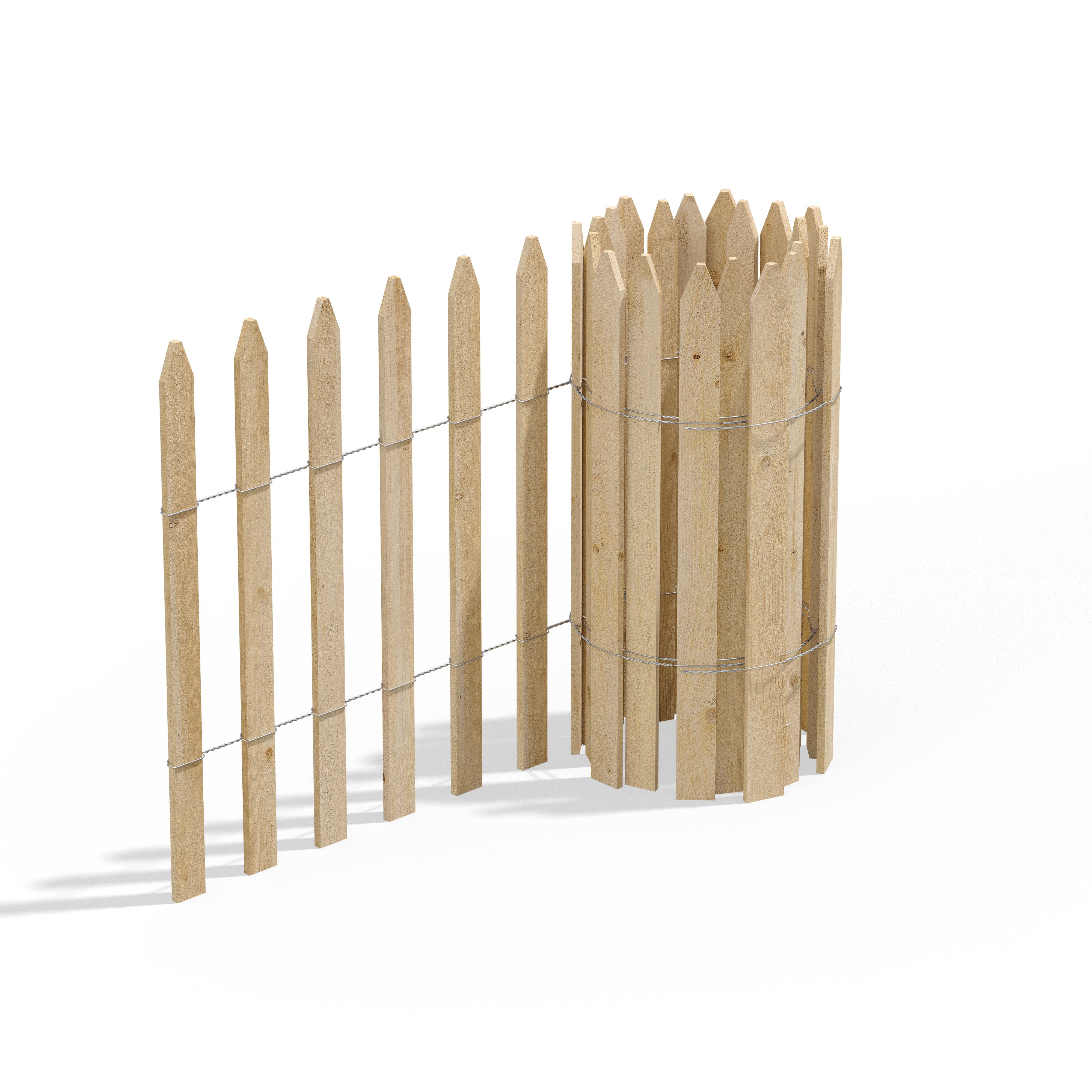 greenes-fence-rc14cs-2pk-natural-cedar-garden-picket-fence-with-cedar-stake-inst image 2
