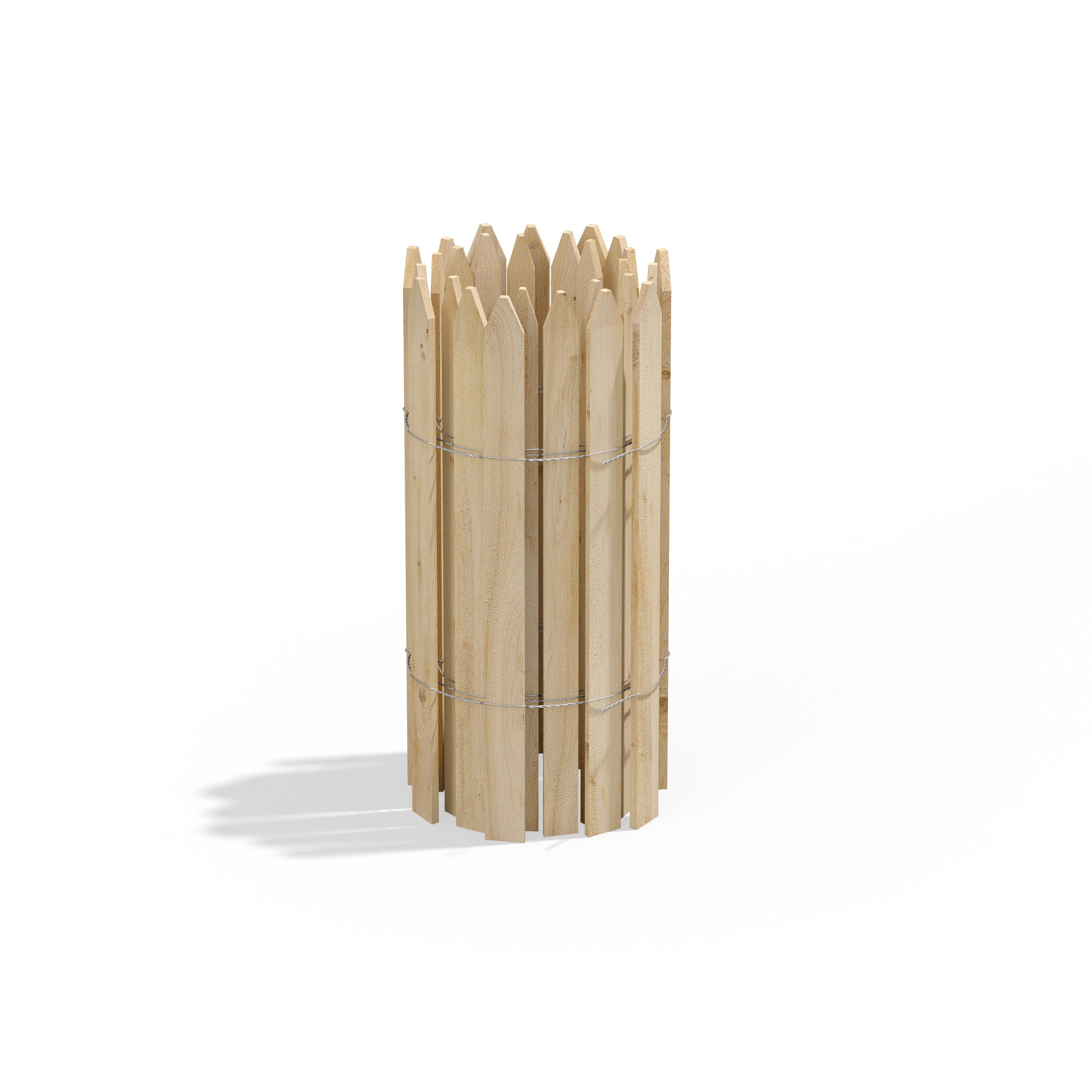 greenes-fence-rc14cs-2pk-natural-cedar-garden-picket-fence-with-cedar-stake-inst image 1