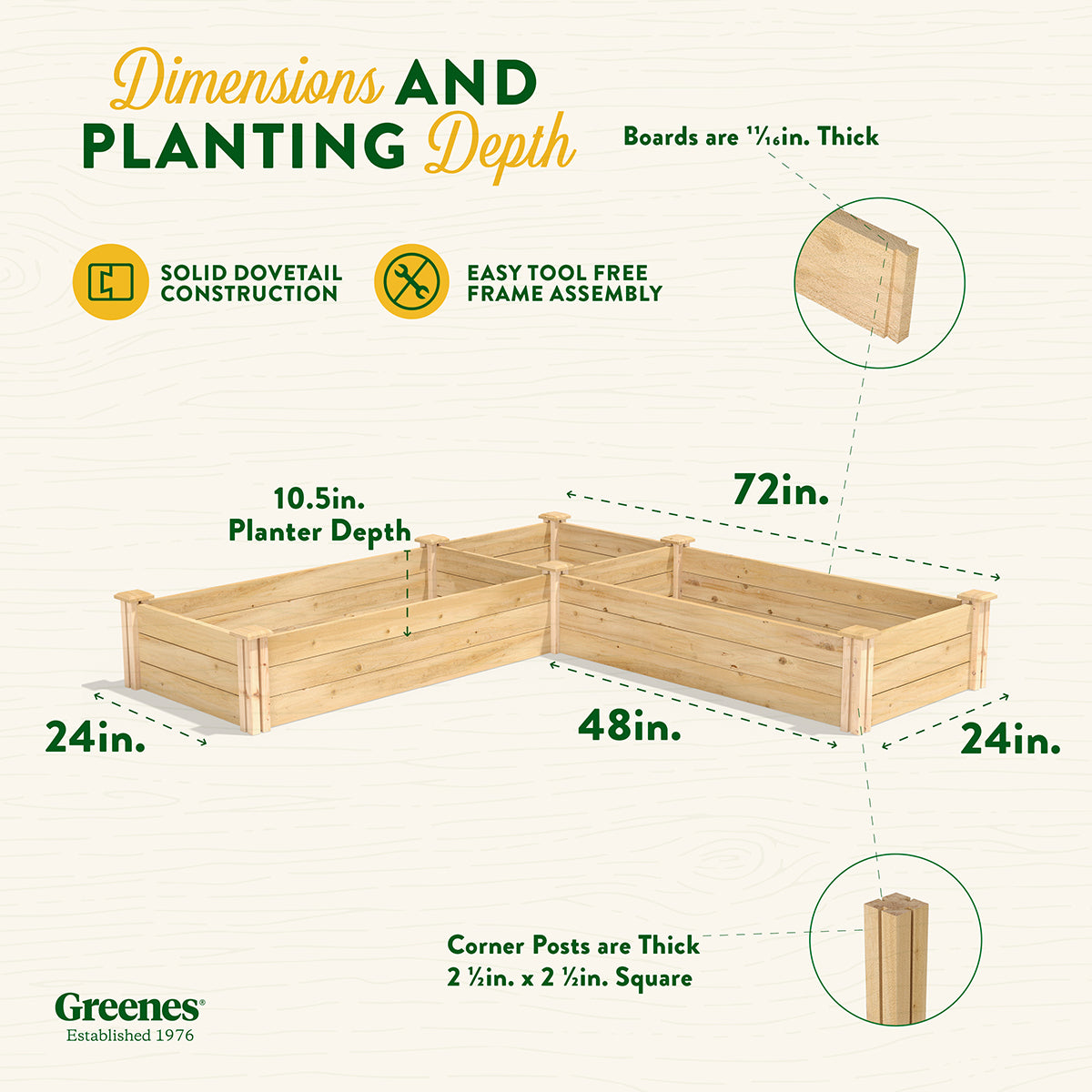 greenes-fence-premium-cedar-raised-garden-bed-corner-unit-multiple-sizes-3-4-in- image 7