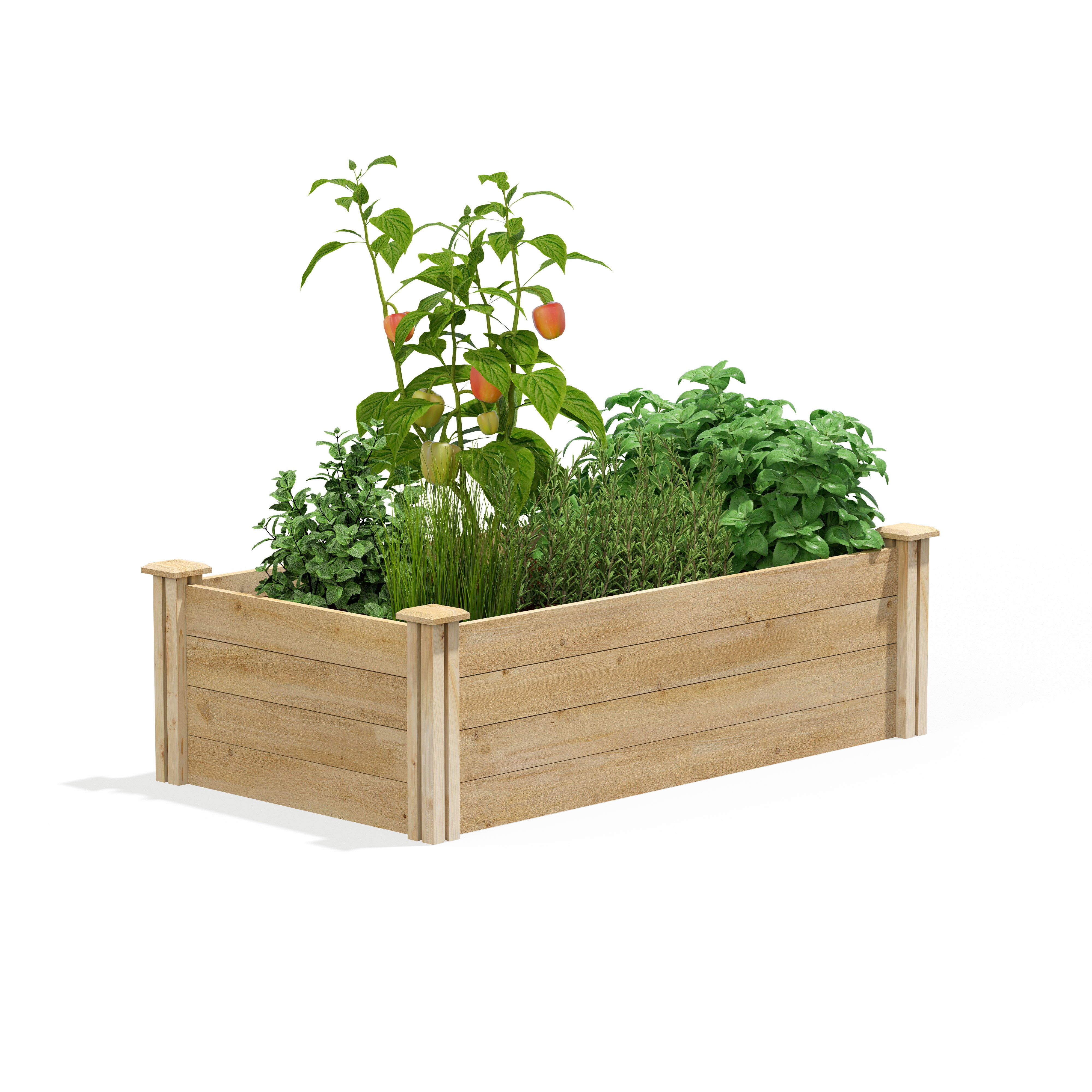 greenes-fence-premium-cedar-raised-garden-bed-2-ft-x-4-ft-x-14-in-3-4-in-thick-r image 1