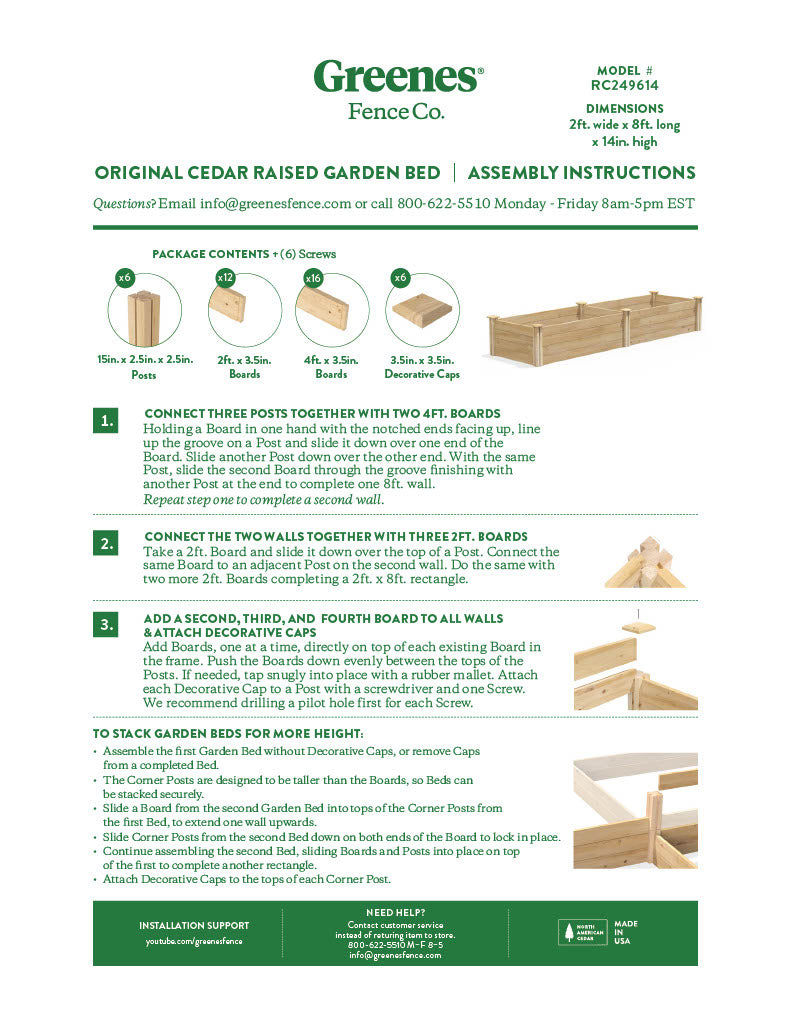 greenes-fence-premium-cedar-raised-garden-bed-2-ft-x-8-ft-x-14-in-rc249614 image 5