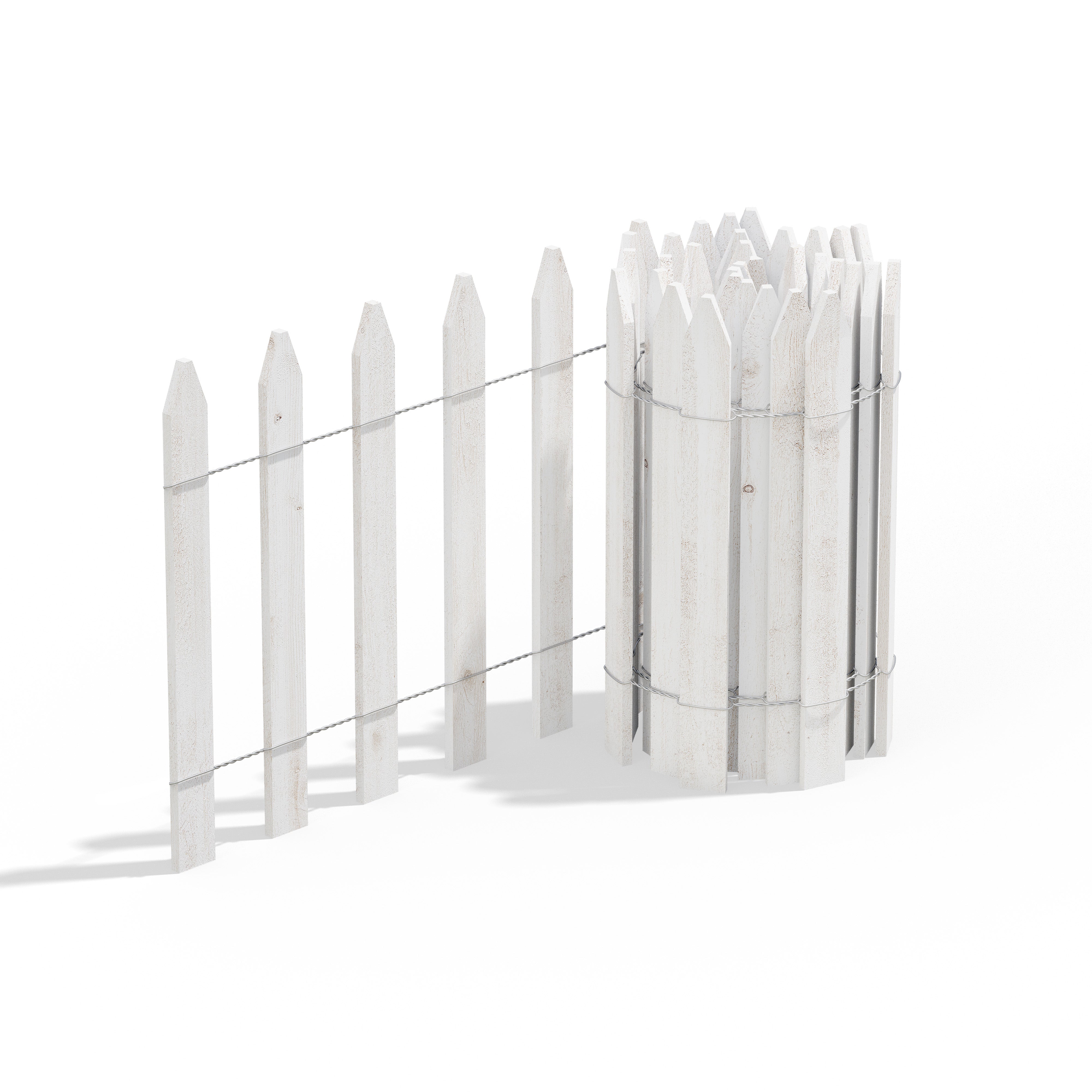 greenes-fence-white-wooden-garden-picket-fence-rc24w-12-ft-x-16-in-4-pack image 2