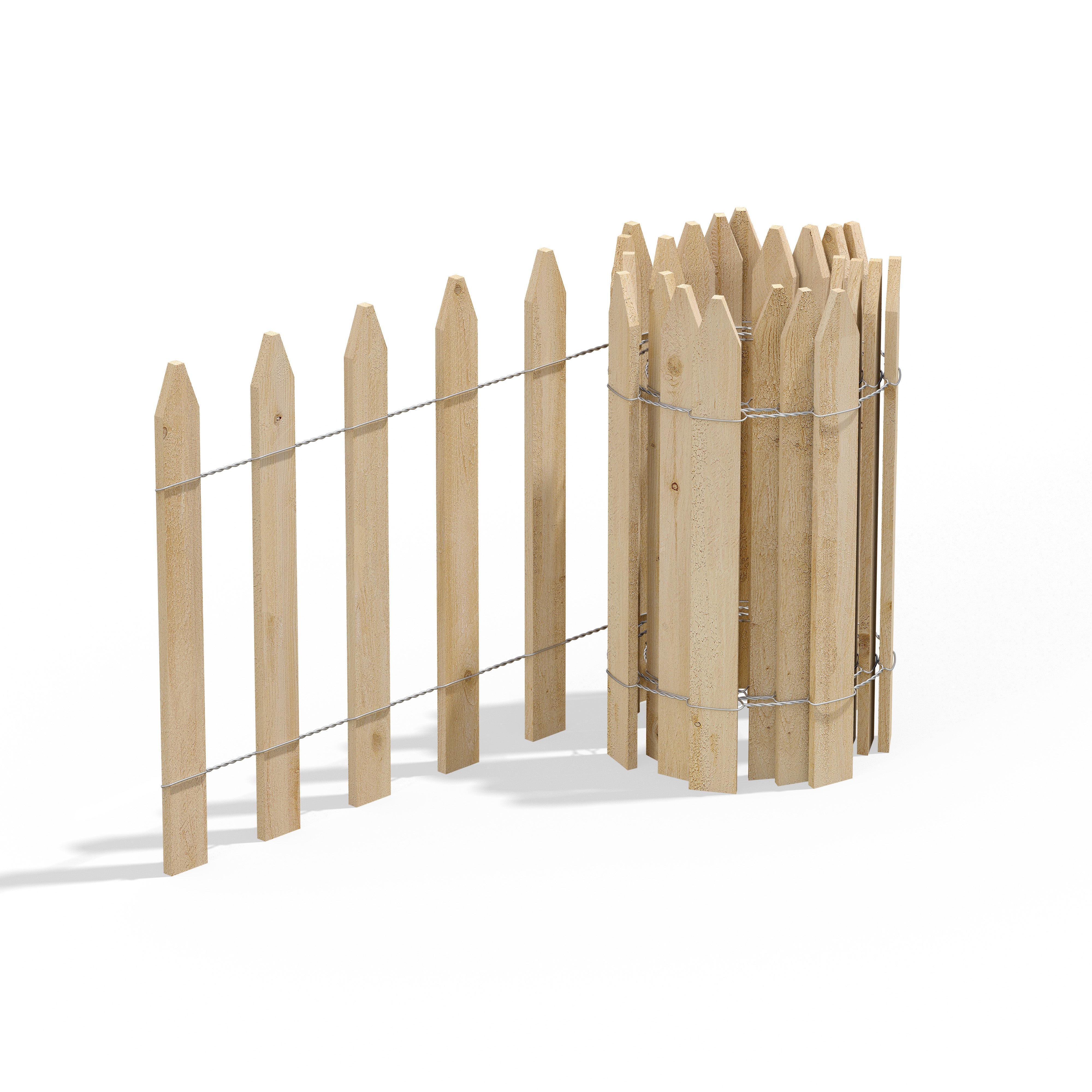 greenes-fence-cedar-wooden-garden-picket-fence-8-ft-x-16-in-natural-or-white-rc2 image 2