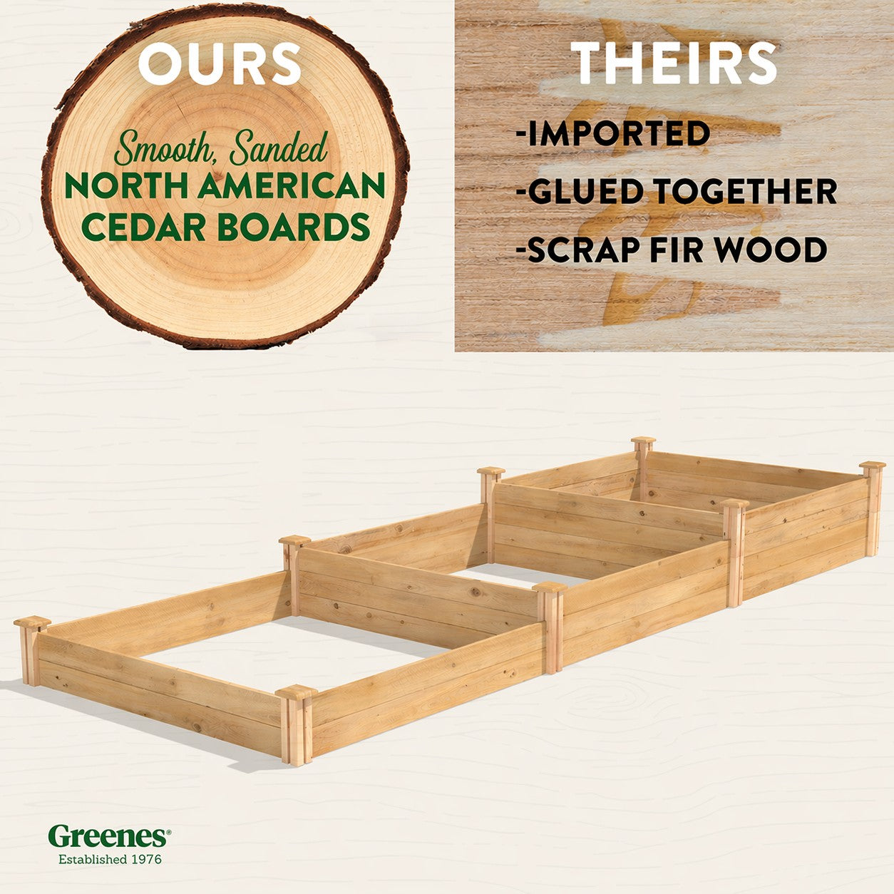 greenes-fence-premium-cedar-raised-garden-bed-3-tiered-4-ft-x-12-ft-3-4-in-thick image 2