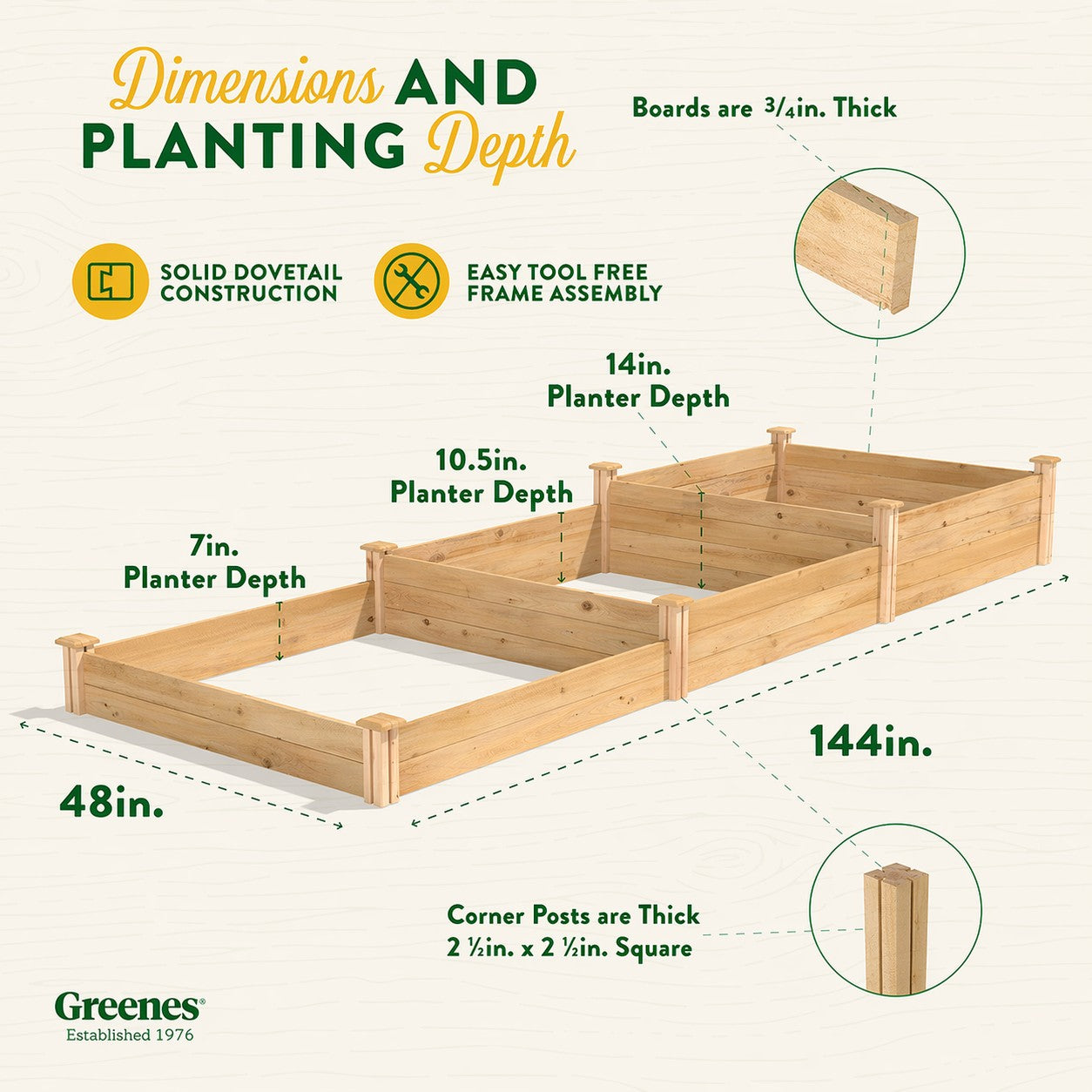 greenes-fence-premium-cedar-raised-garden-bed-3-tiered-4-ft-x-12-ft-3-4-in-thick image 7
