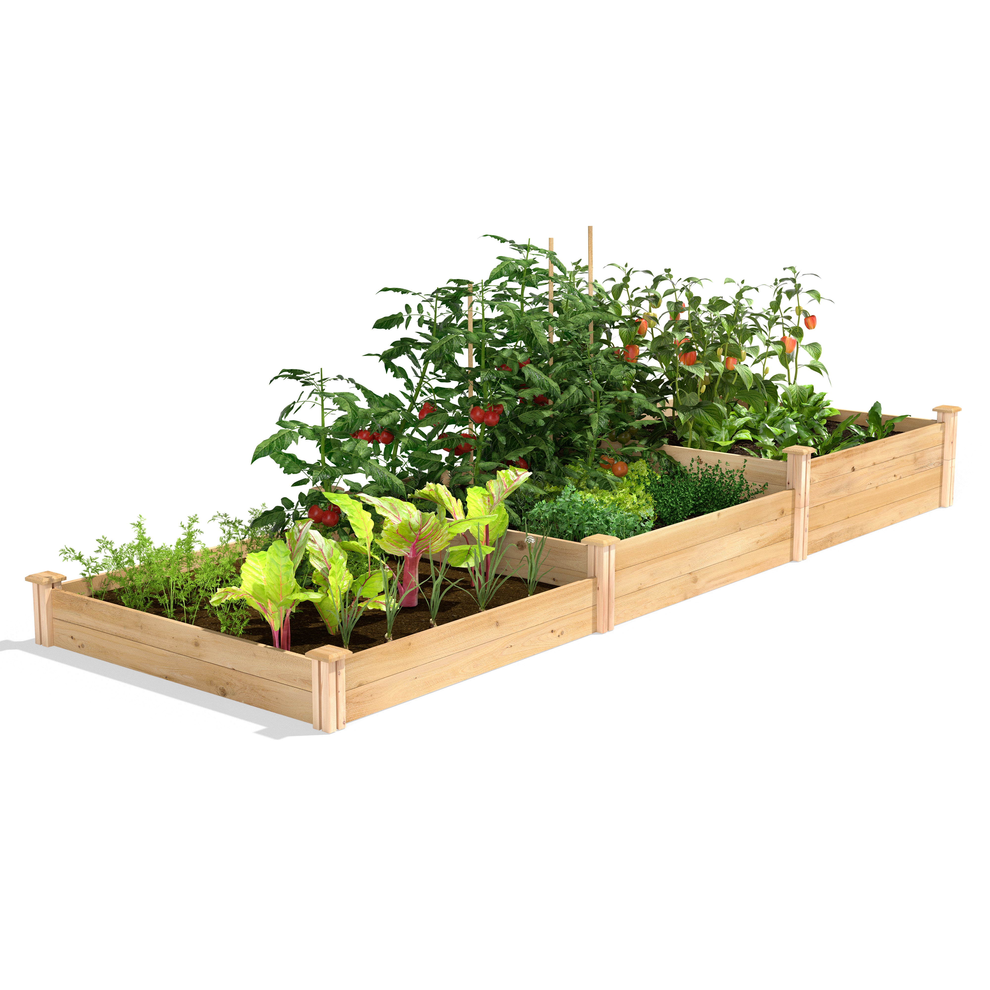 greenes-fence-premium-cedar-raised-garden-bed-3-tiered-4-ft-x-12-ft-3-4-in-thick image 1