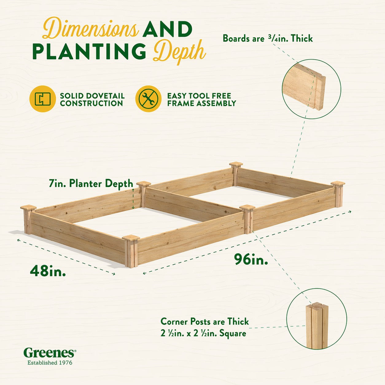 greenes-fence-premium-cedar-raised-garden-bed-4-ft-x-8-ft-x-7-in-3-4-in-thick-rc image 7