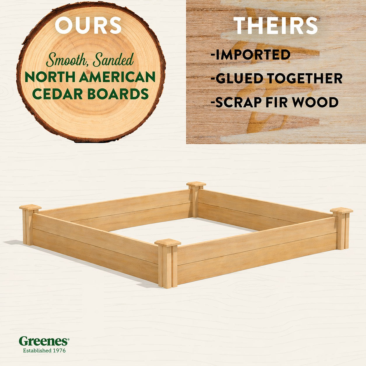 greenes-fence-premium-cedar-raised-garden-bed-4-ft-x-4-ft-x-7-in-3-4-in-thick-rc image 2